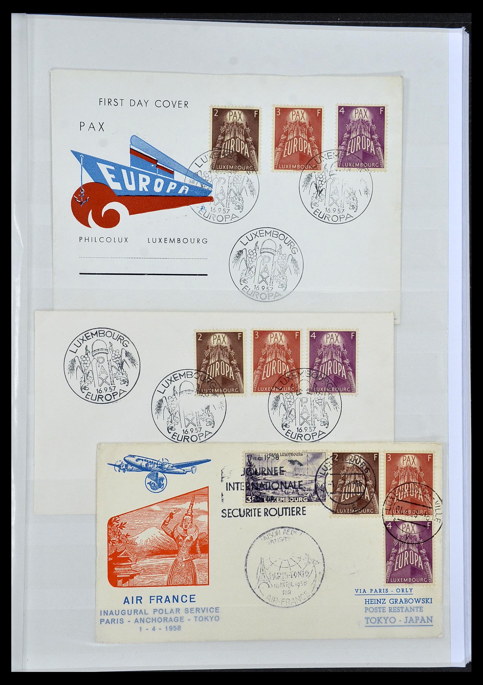 34143 041 - Postzegelverzameling 34143 Luxemburg 1852-1957.