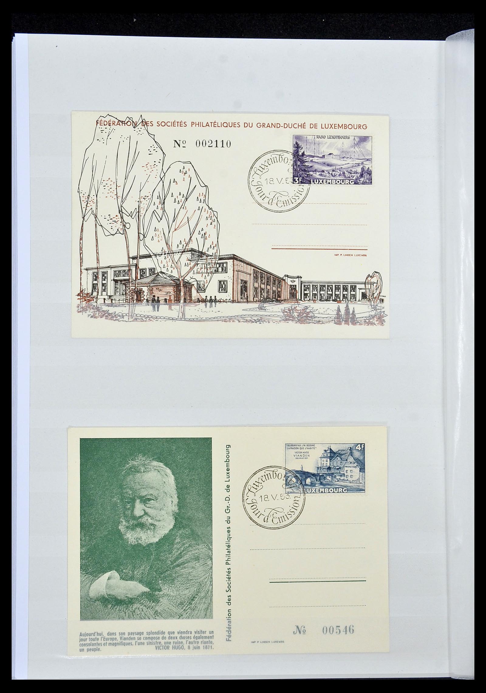 34143 043 - Postzegelverzameling 34143 Luxemburg 1852-1957.