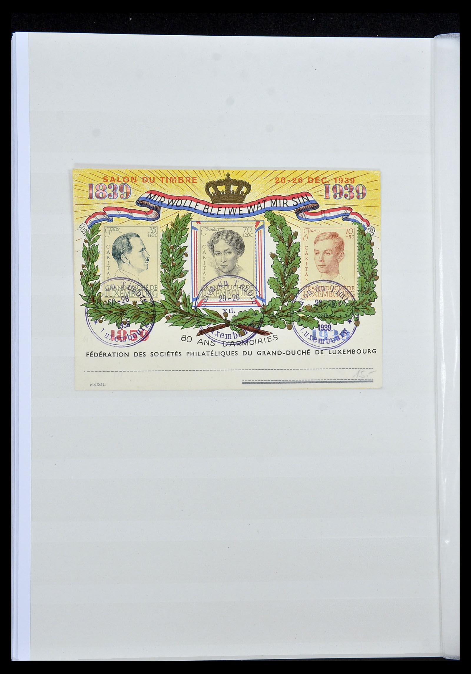 34143 044 - Postzegelverzameling 34143 Luxemburg 1852-1957.
