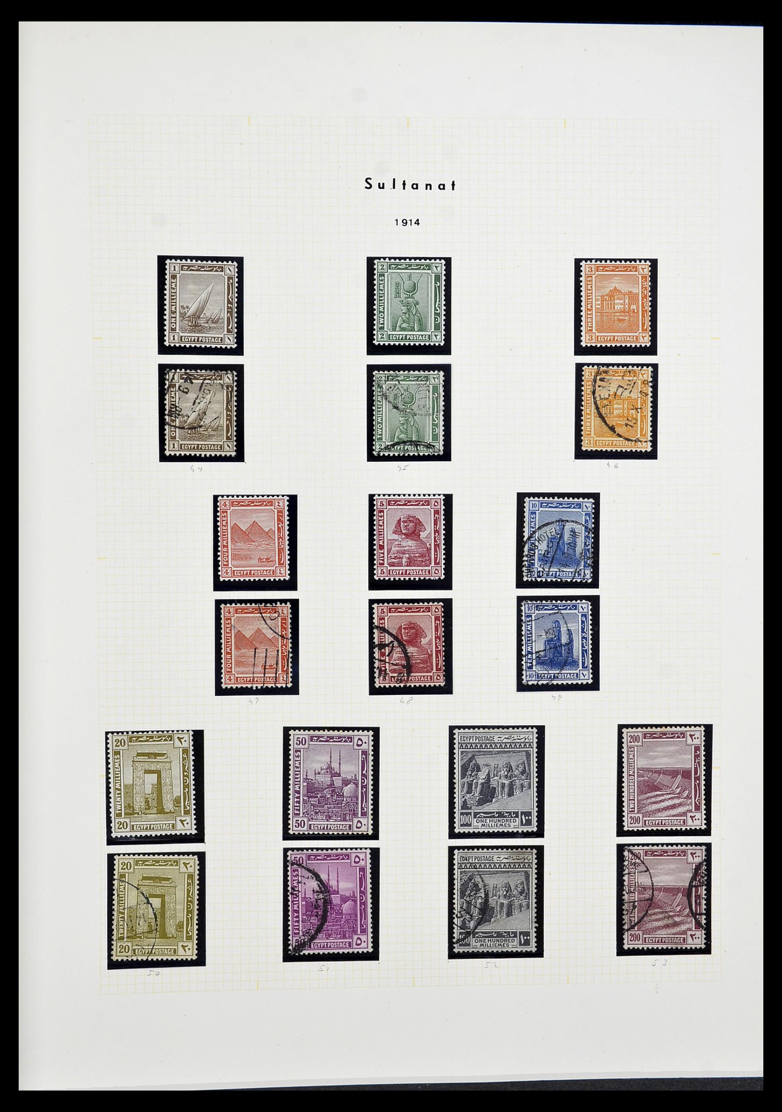 34144 005 - Postzegelverzameling 34144 Egypte 1867-2004.