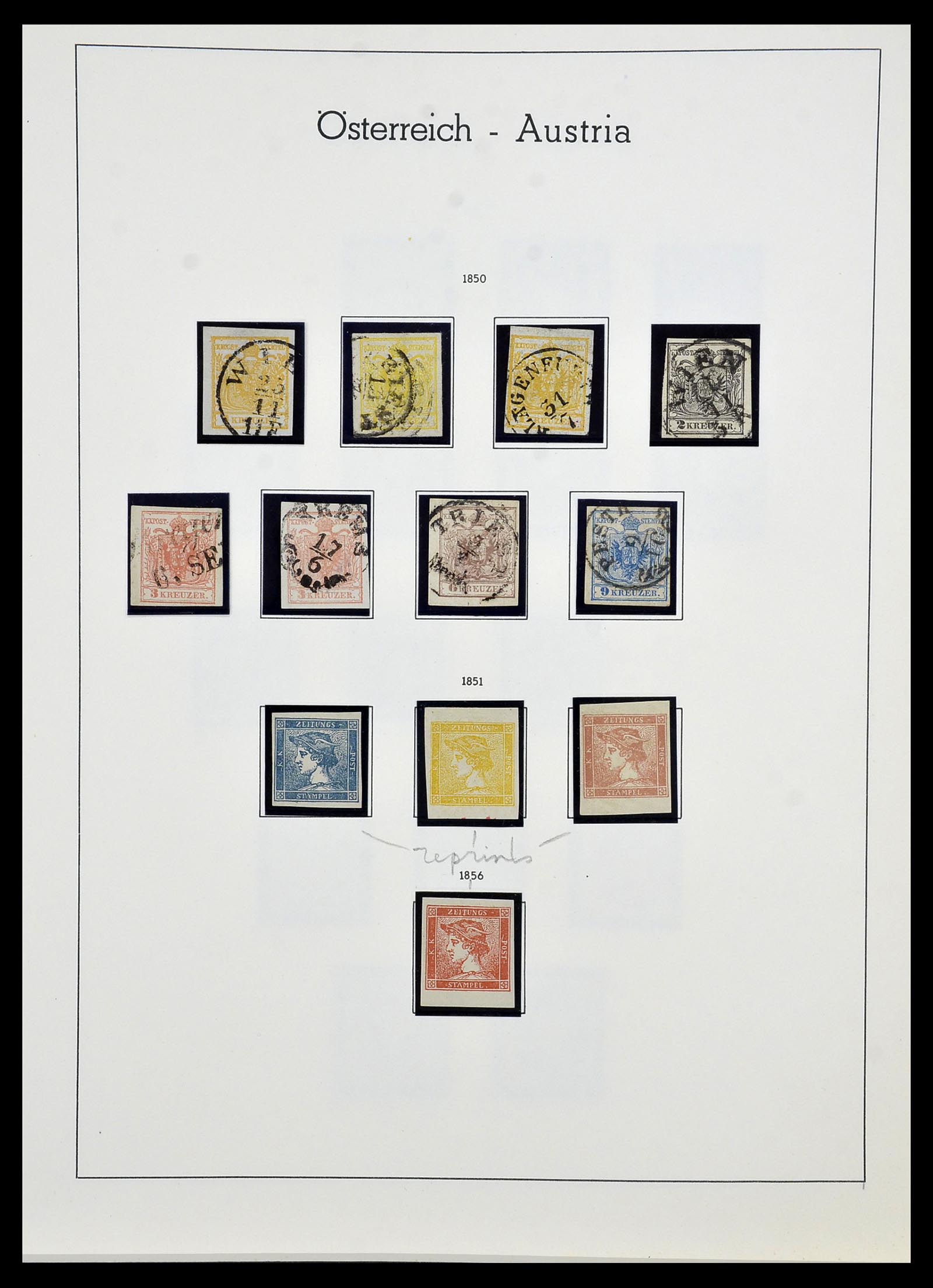 34150 001 - Postzegelverzameling 34150 Oostenrijk en gebieden 1850-1975.