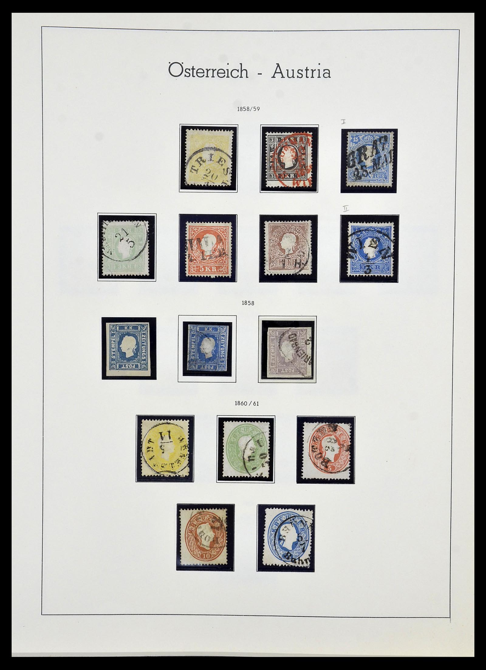 34150 002 - Postzegelverzameling 34150 Oostenrijk en gebieden 1850-1975.