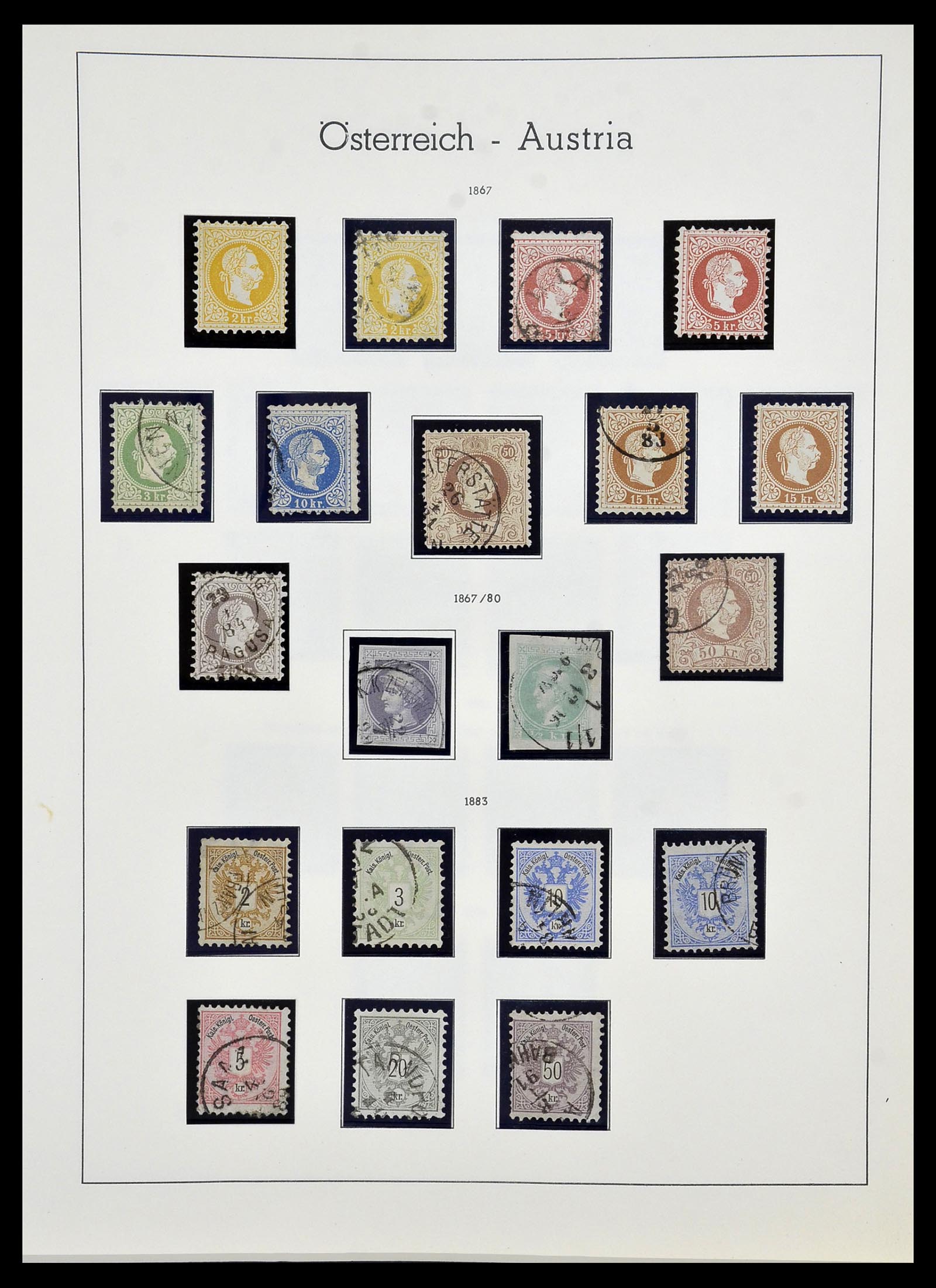 34150 004 - Postzegelverzameling 34150 Oostenrijk en gebieden 1850-1975.