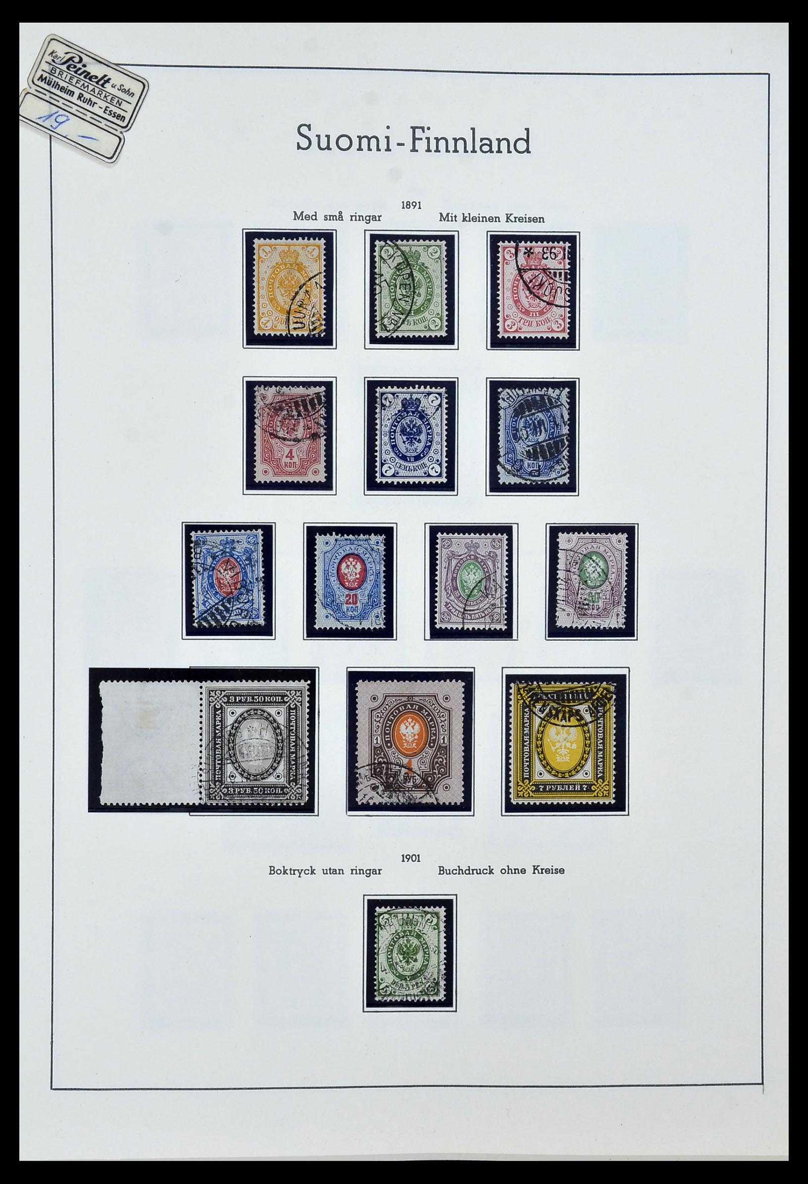 34151 004 - Postzegelverzameling 34151 Finland 1856-1980.