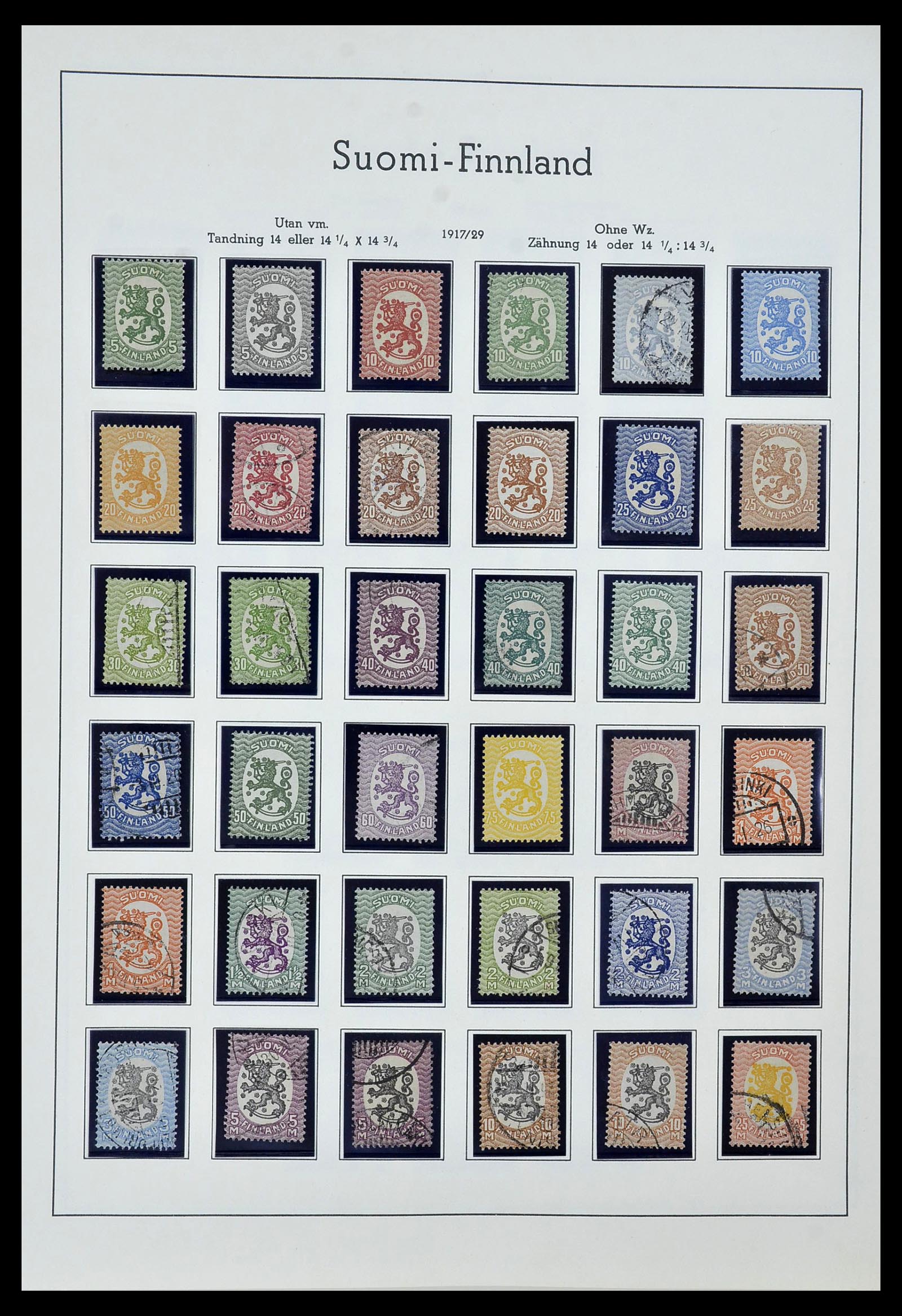 34151 006 - Postzegelverzameling 34151 Finland 1856-1980.