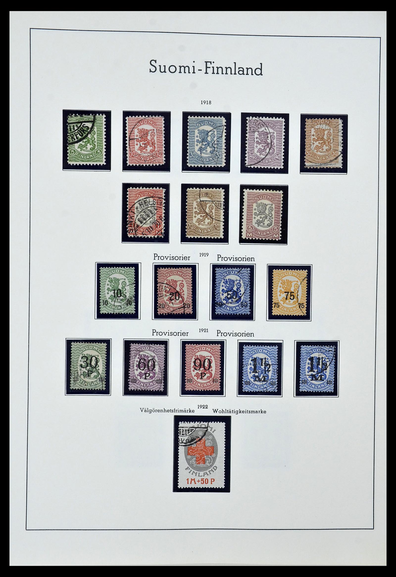 34151 008 - Postzegelverzameling 34151 Finland 1856-1980.