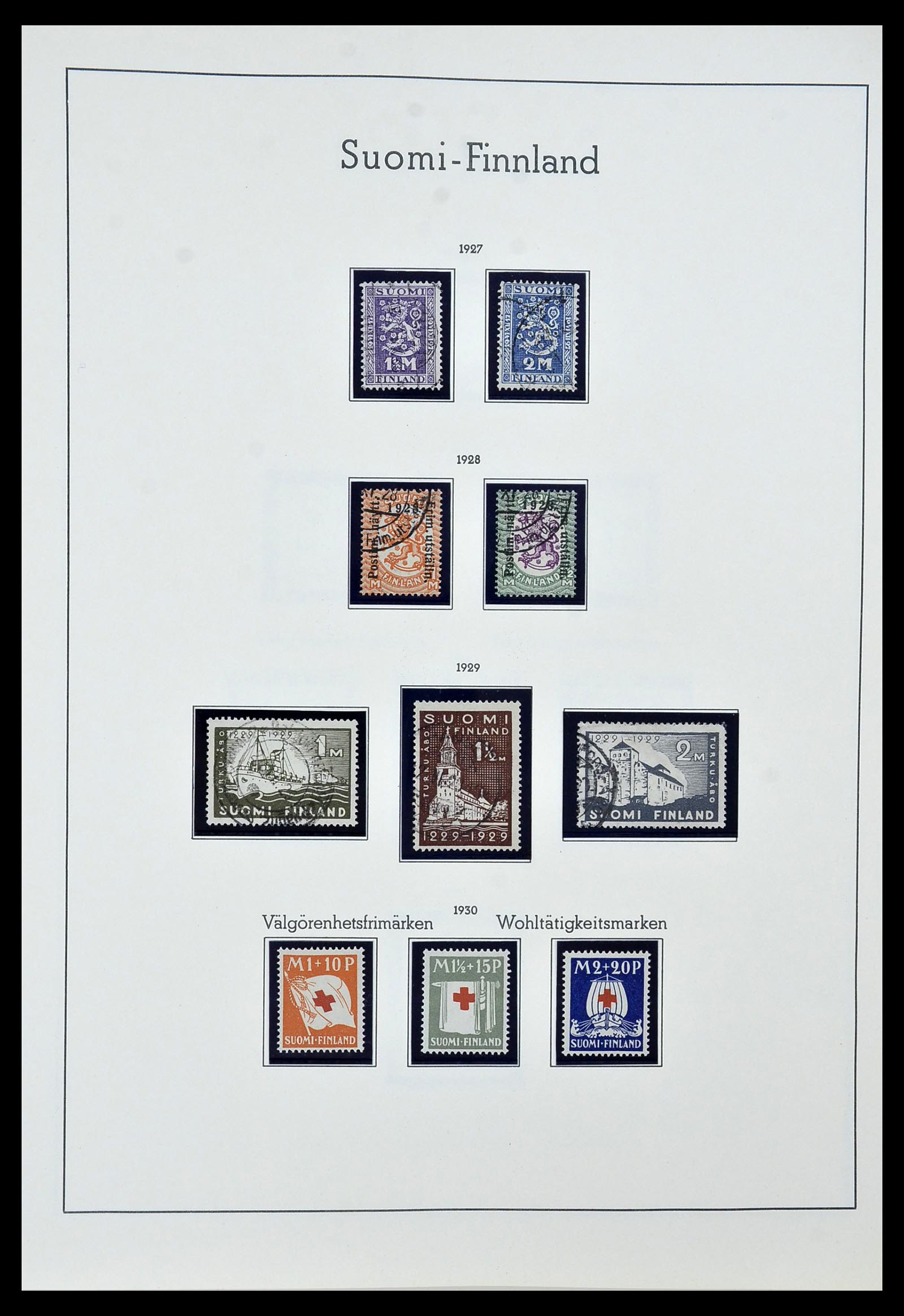 34151 009 - Postzegelverzameling 34151 Finland 1856-1980.