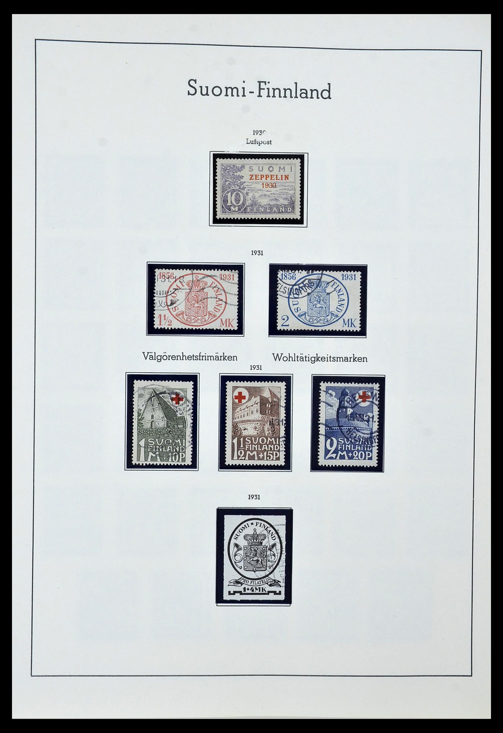 34151 010 - Postzegelverzameling 34151 Finland 1856-1980.