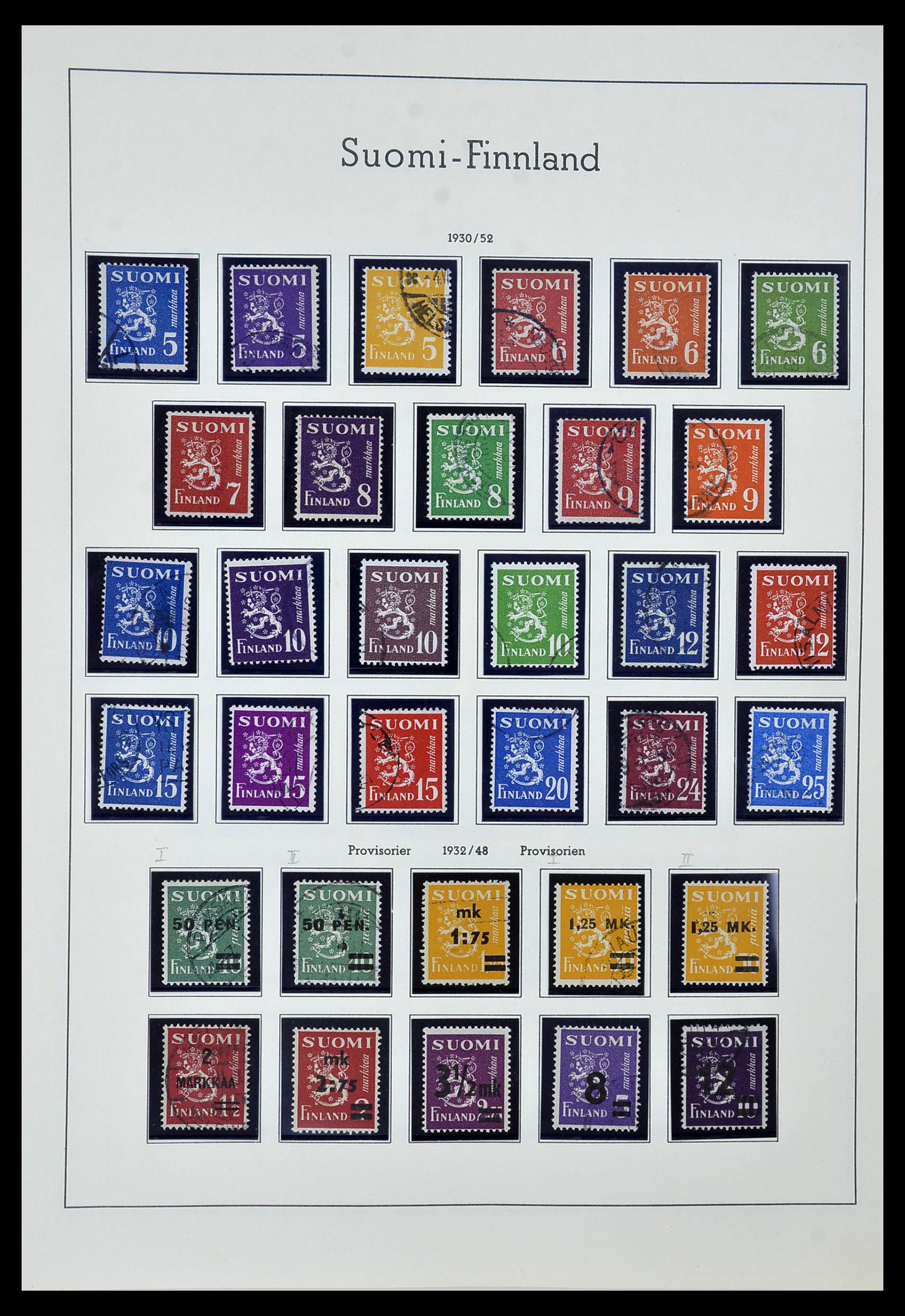 34151 012 - Postzegelverzameling 34151 Finland 1856-1980.
