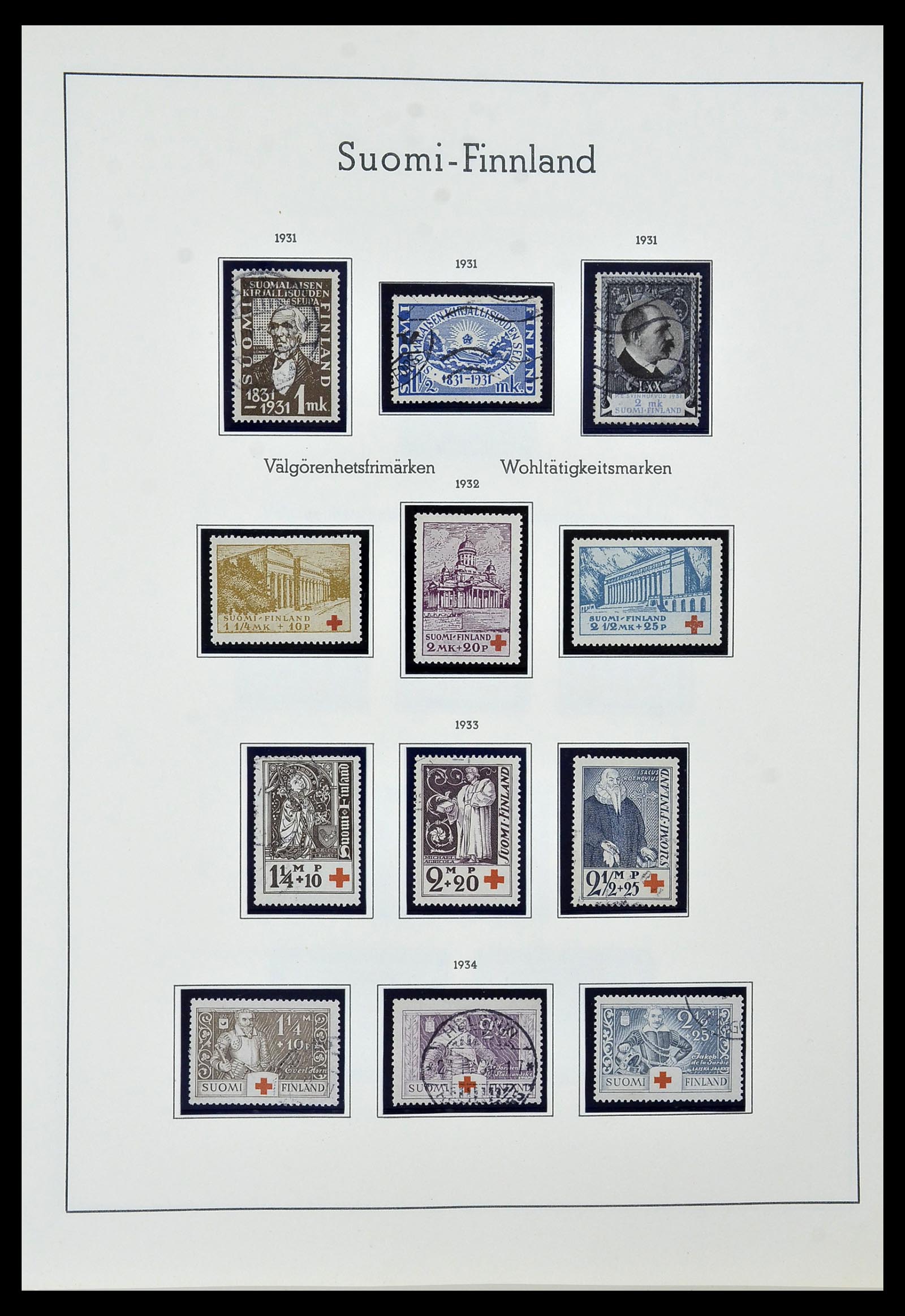 34151 014 - Postzegelverzameling 34151 Finland 1856-1980.