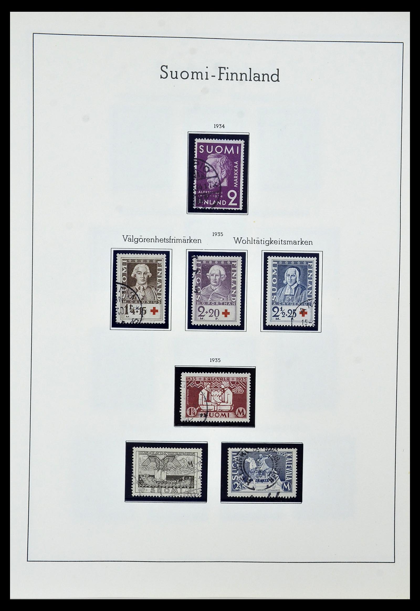 34151 015 - Postzegelverzameling 34151 Finland 1856-1980.