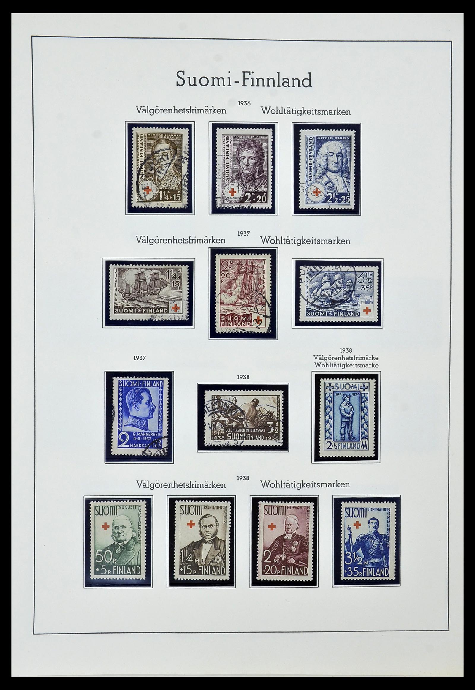 34151 016 - Postzegelverzameling 34151 Finland 1856-1980.