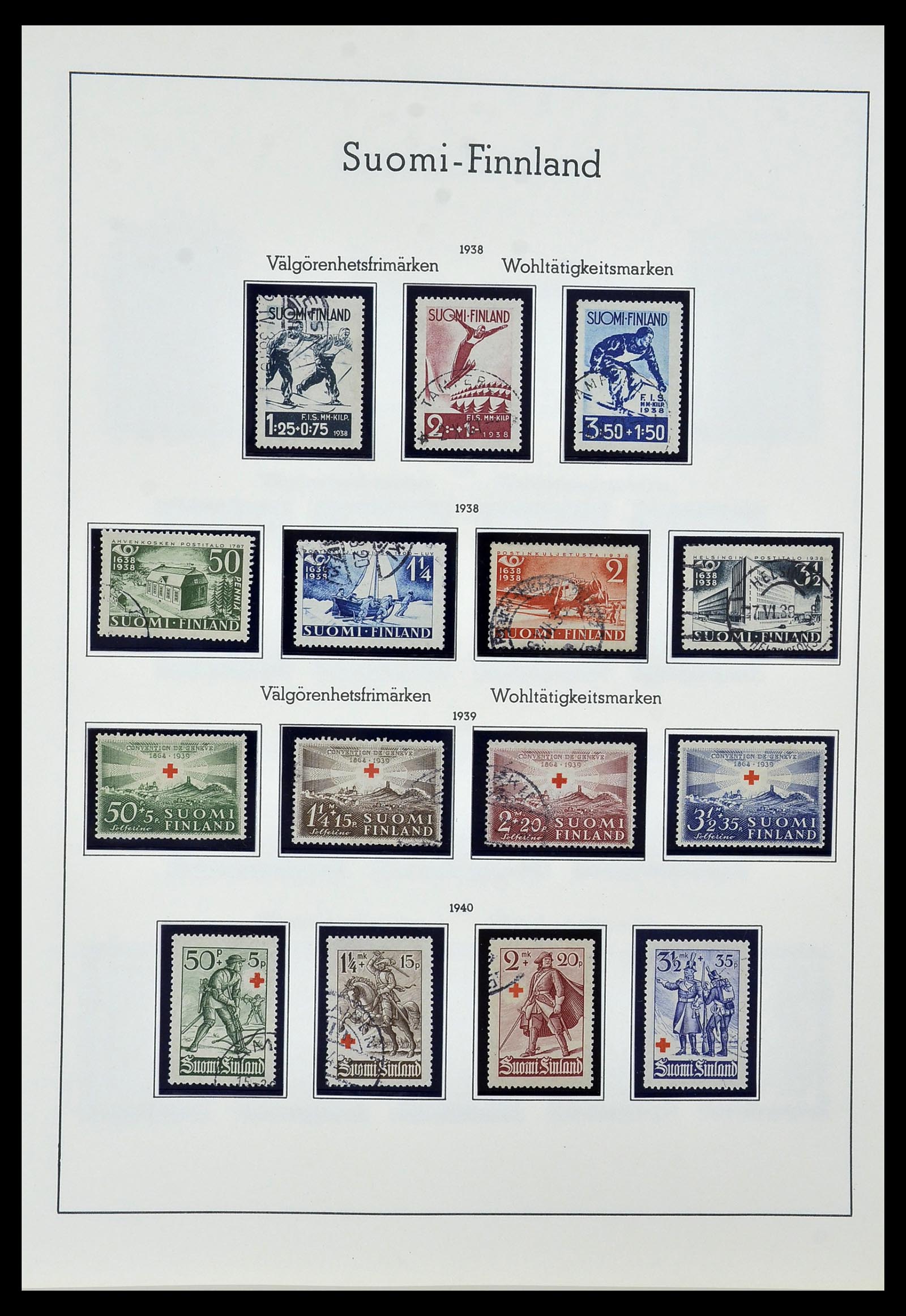 34151 017 - Postzegelverzameling 34151 Finland 1856-1980.