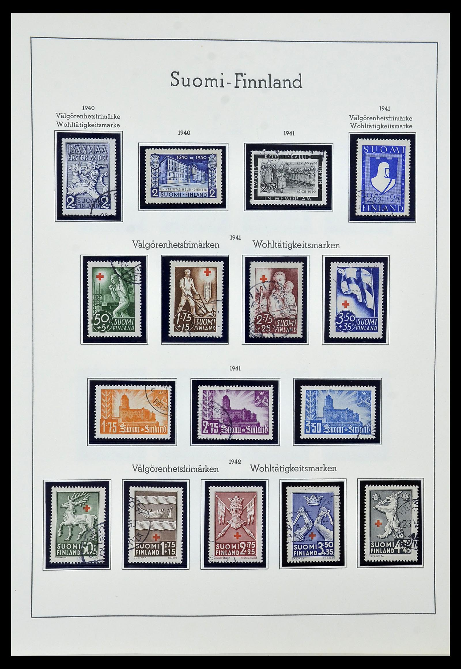 34151 018 - Postzegelverzameling 34151 Finland 1856-1980.