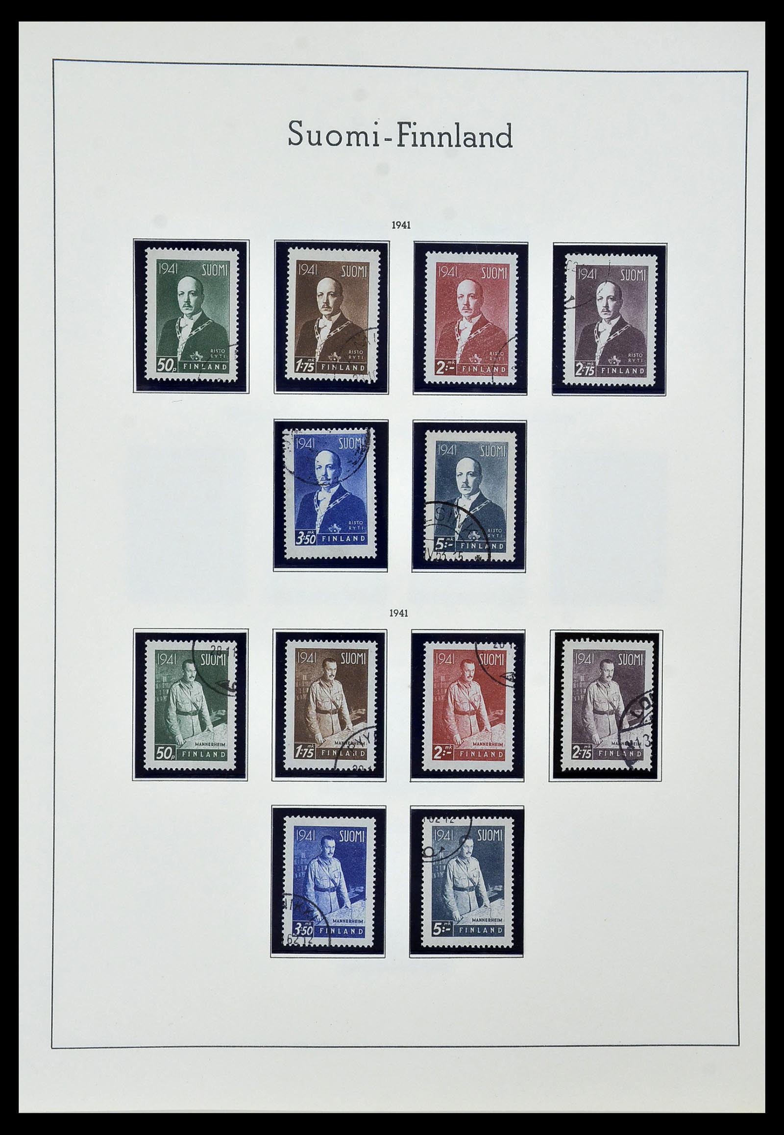 34151 019 - Postzegelverzameling 34151 Finland 1856-1980.