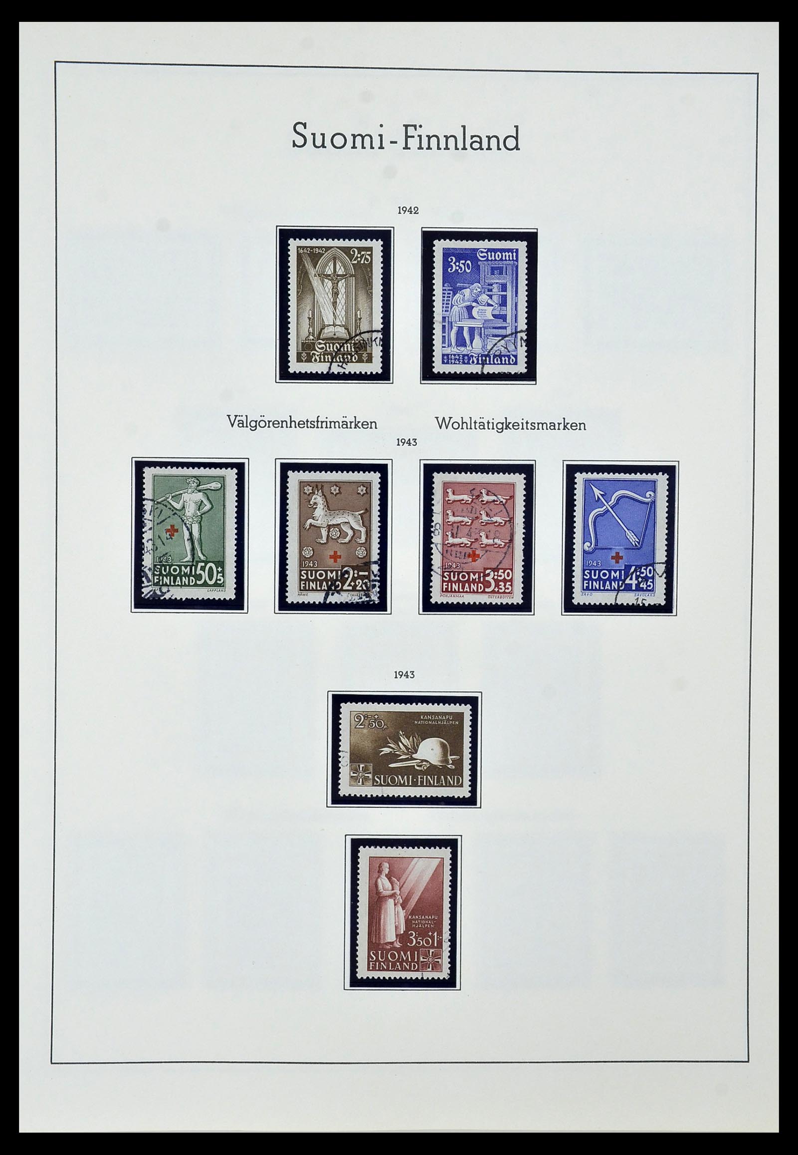 34151 020 - Postzegelverzameling 34151 Finland 1856-1980.