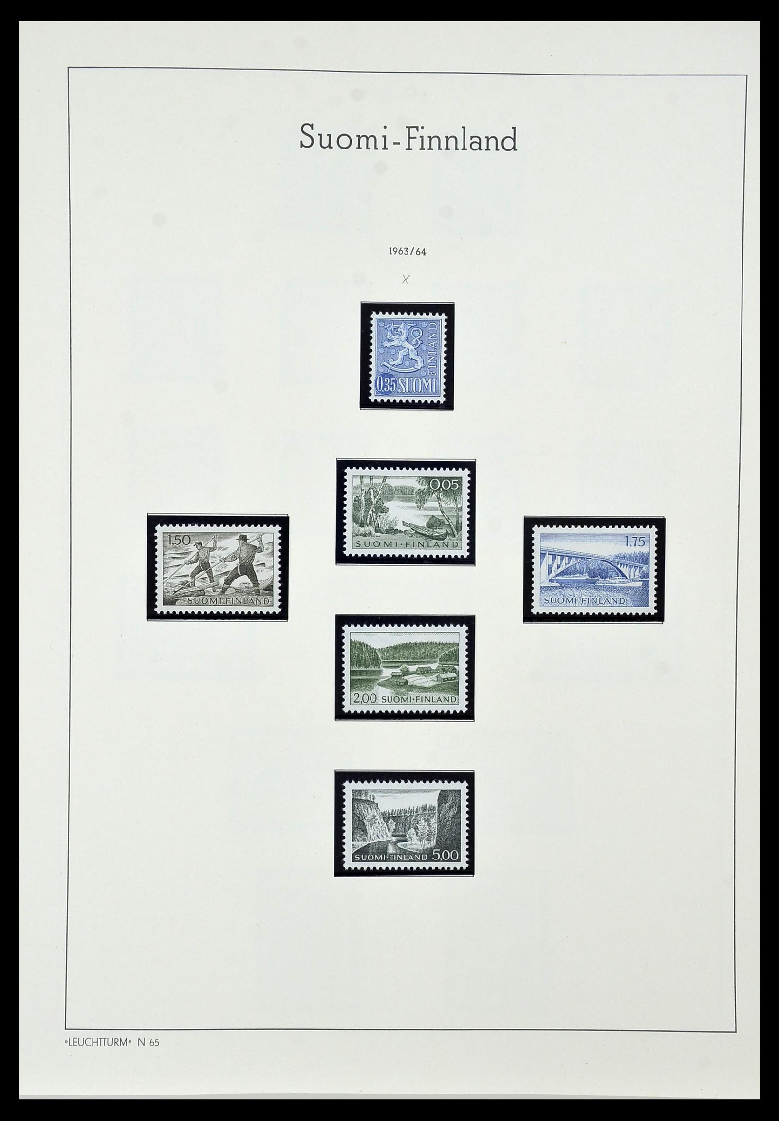 34151 042 - Postzegelverzameling 34151 Finland 1856-1980.