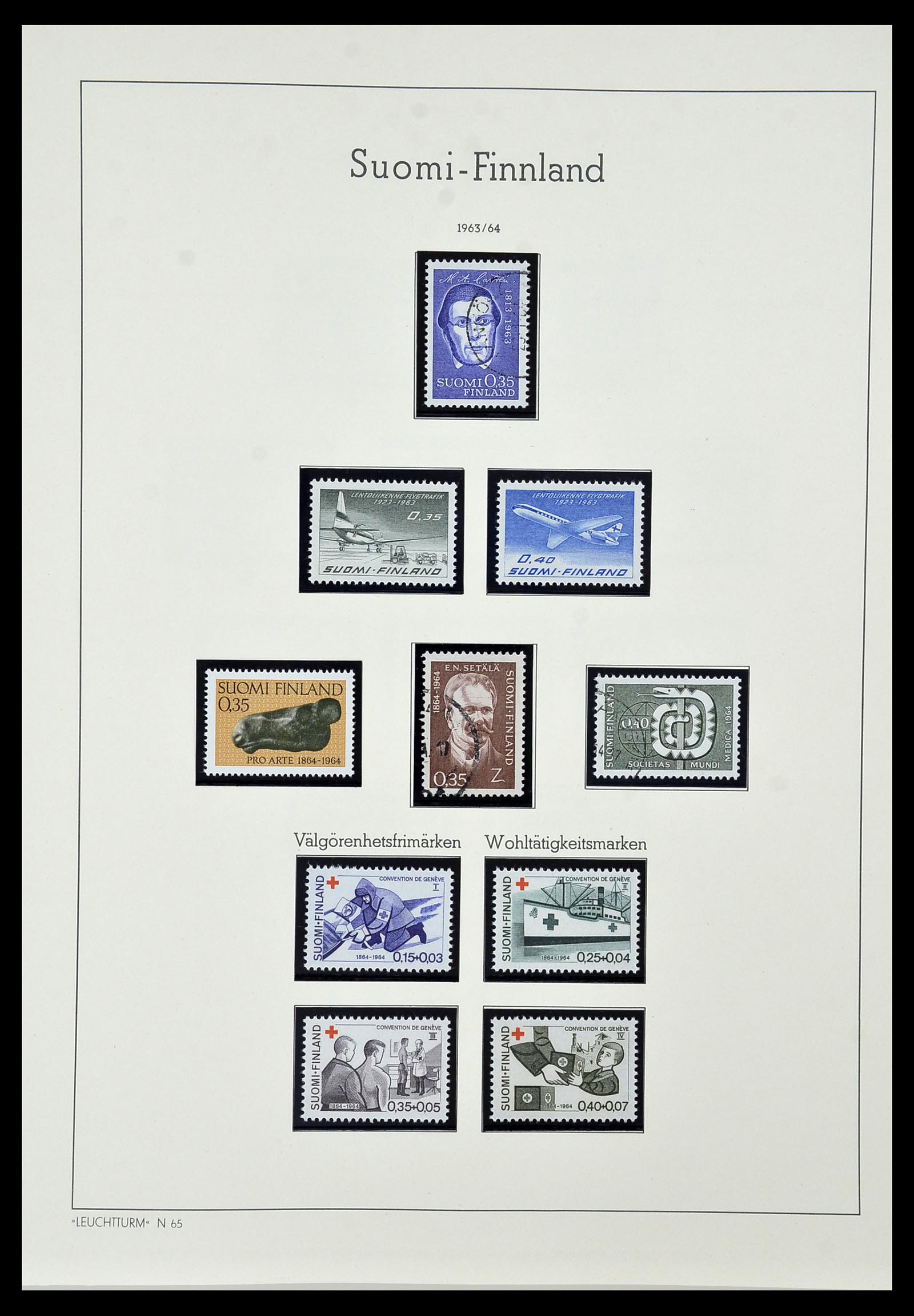34151 045 - Postzegelverzameling 34151 Finland 1856-1980.