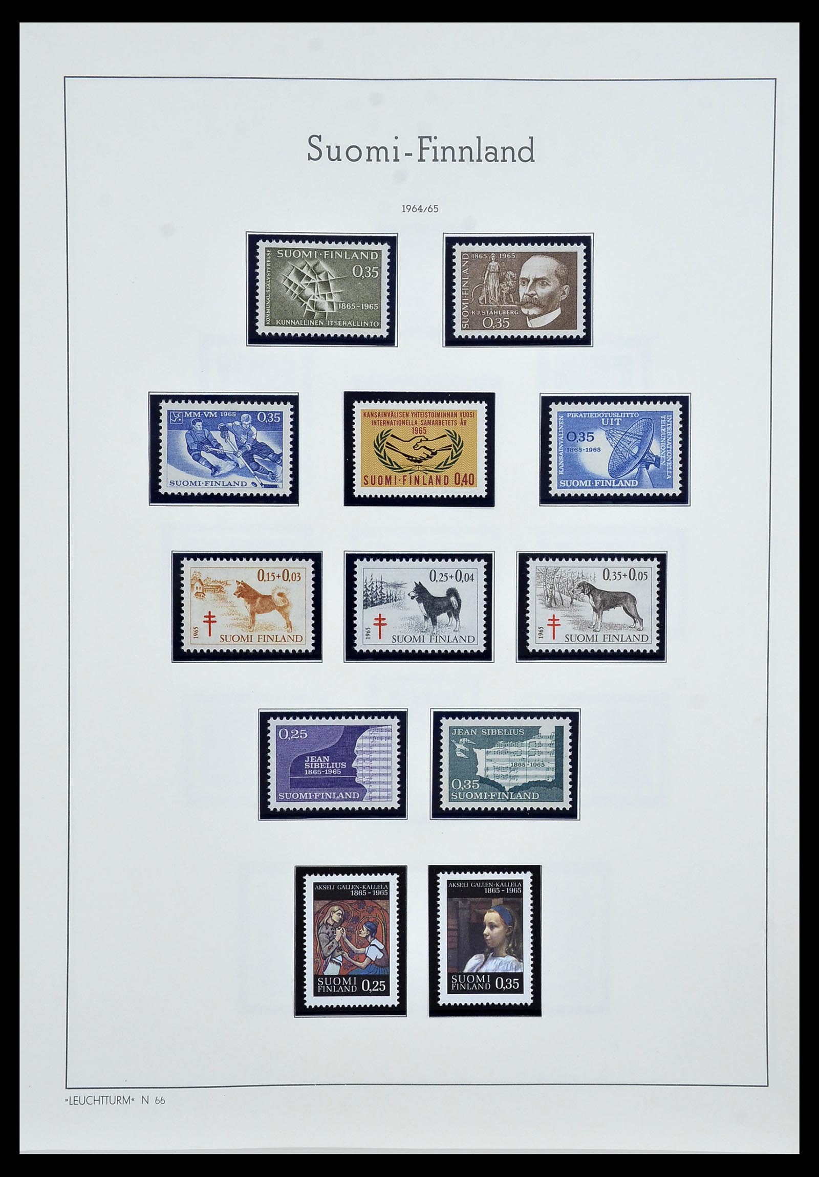 34151 046 - Postzegelverzameling 34151 Finland 1856-1980.