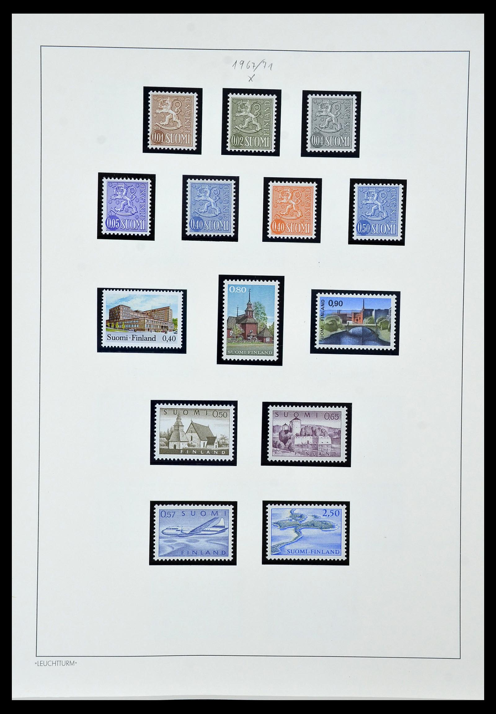 34151 048 - Postzegelverzameling 34151 Finland 1856-1980.