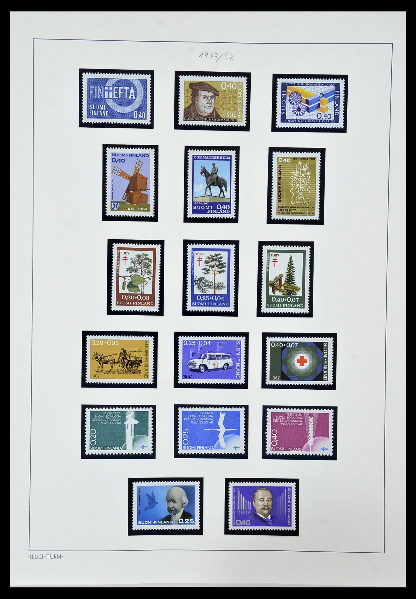 34151 049 - Postzegelverzameling 34151 Finland 1856-1980.
