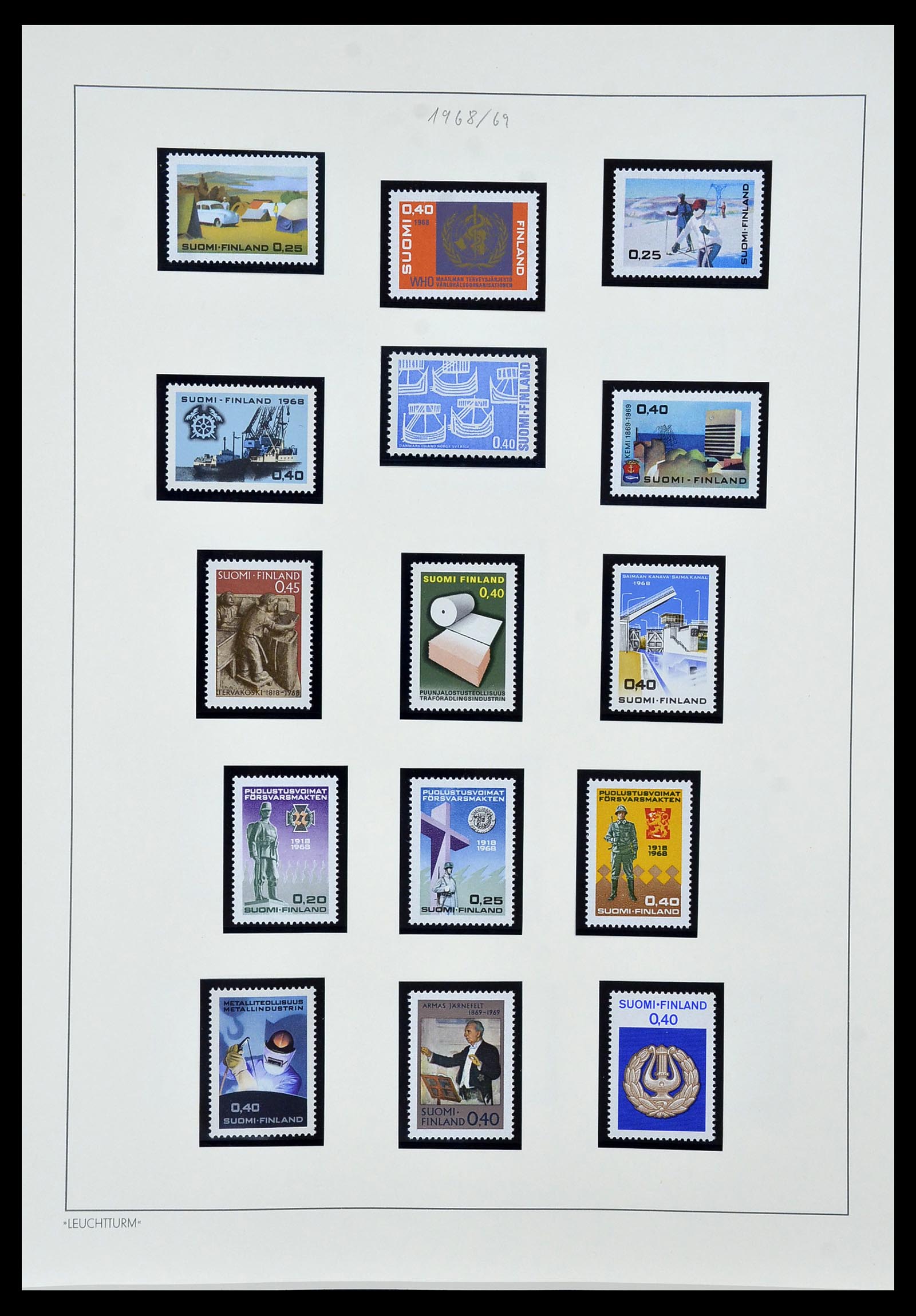 34151 050 - Postzegelverzameling 34151 Finland 1856-1980.