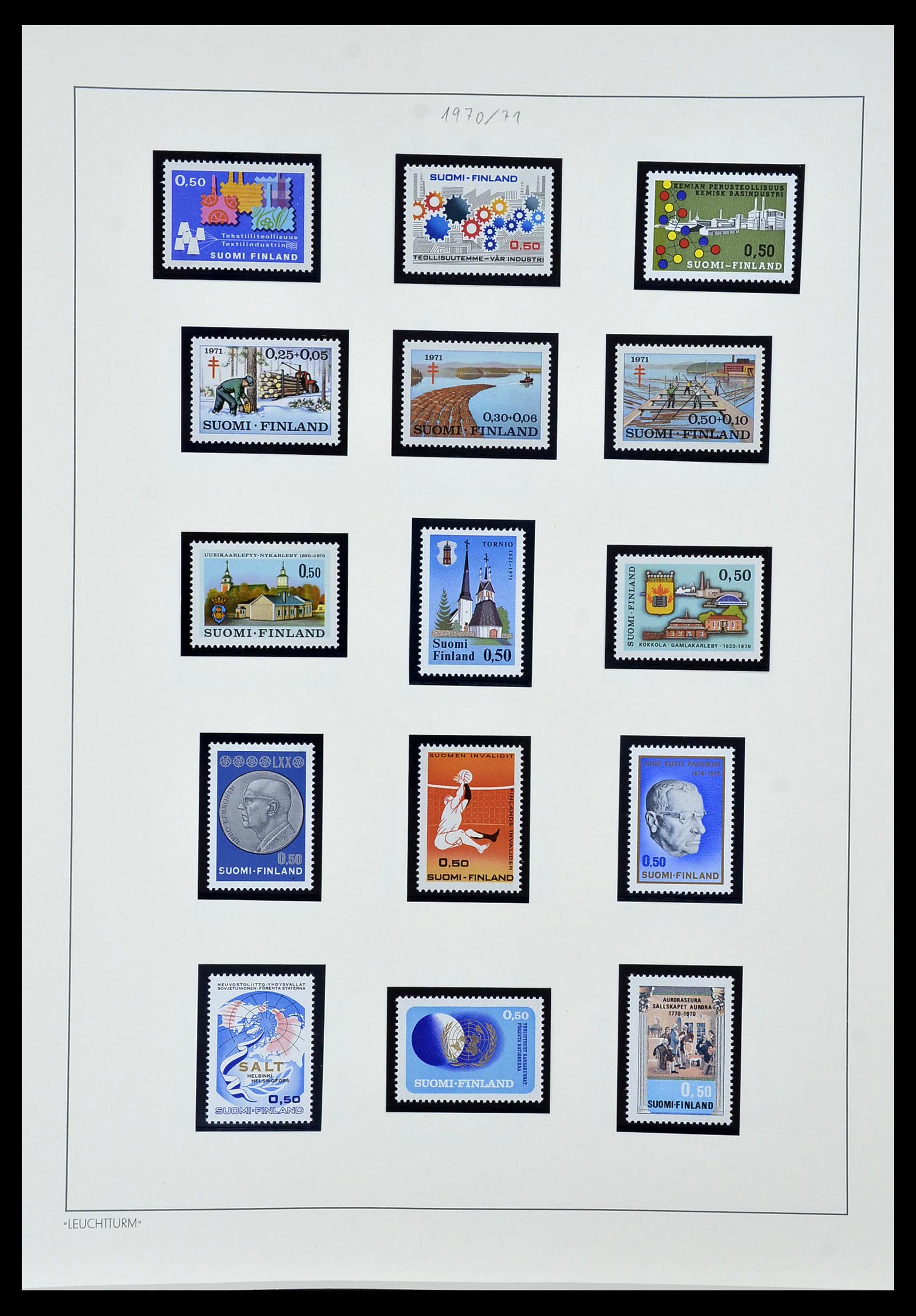 34151 052 - Postzegelverzameling 34151 Finland 1856-1980.