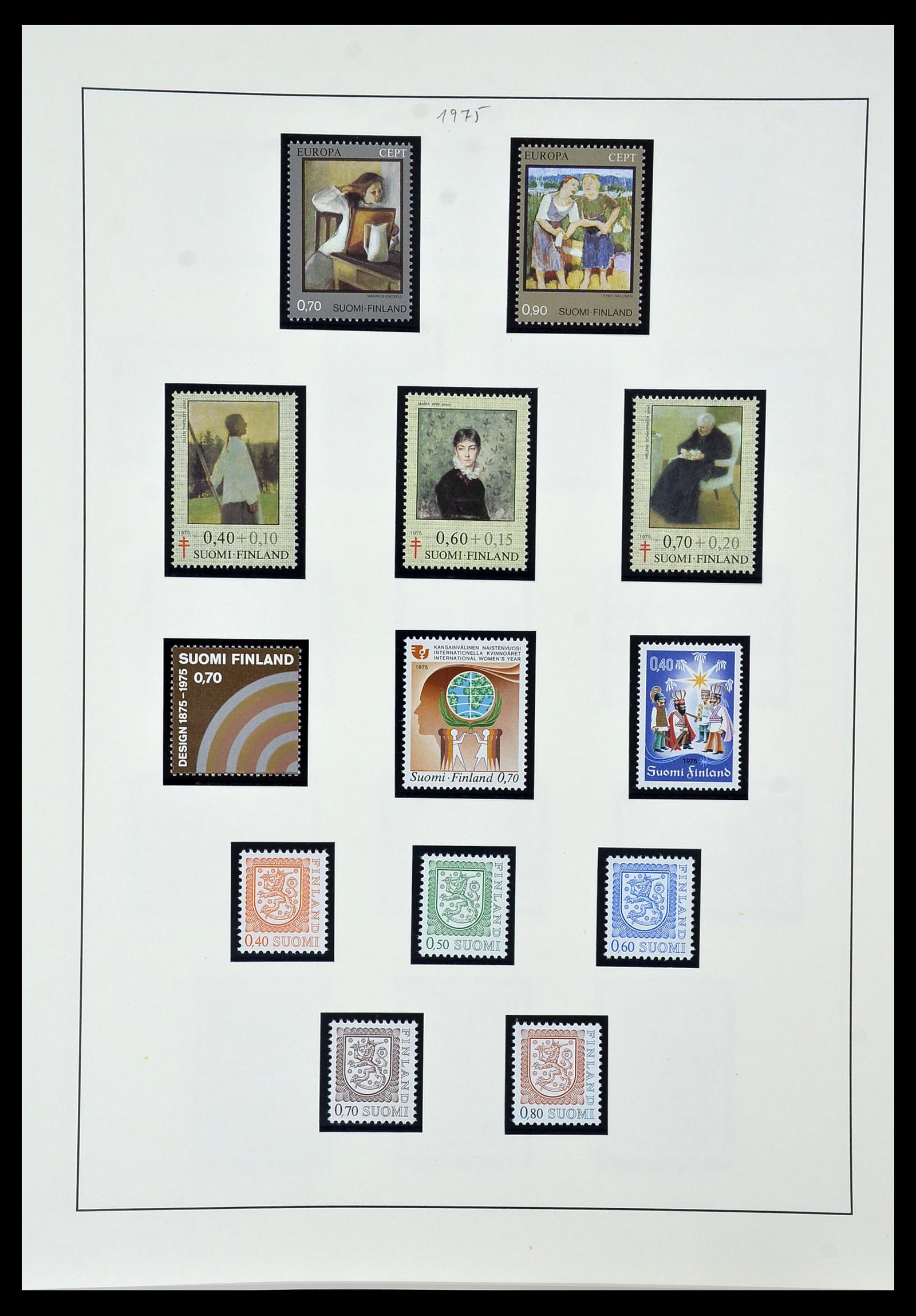 34151 058 - Postzegelverzameling 34151 Finland 1856-1980.