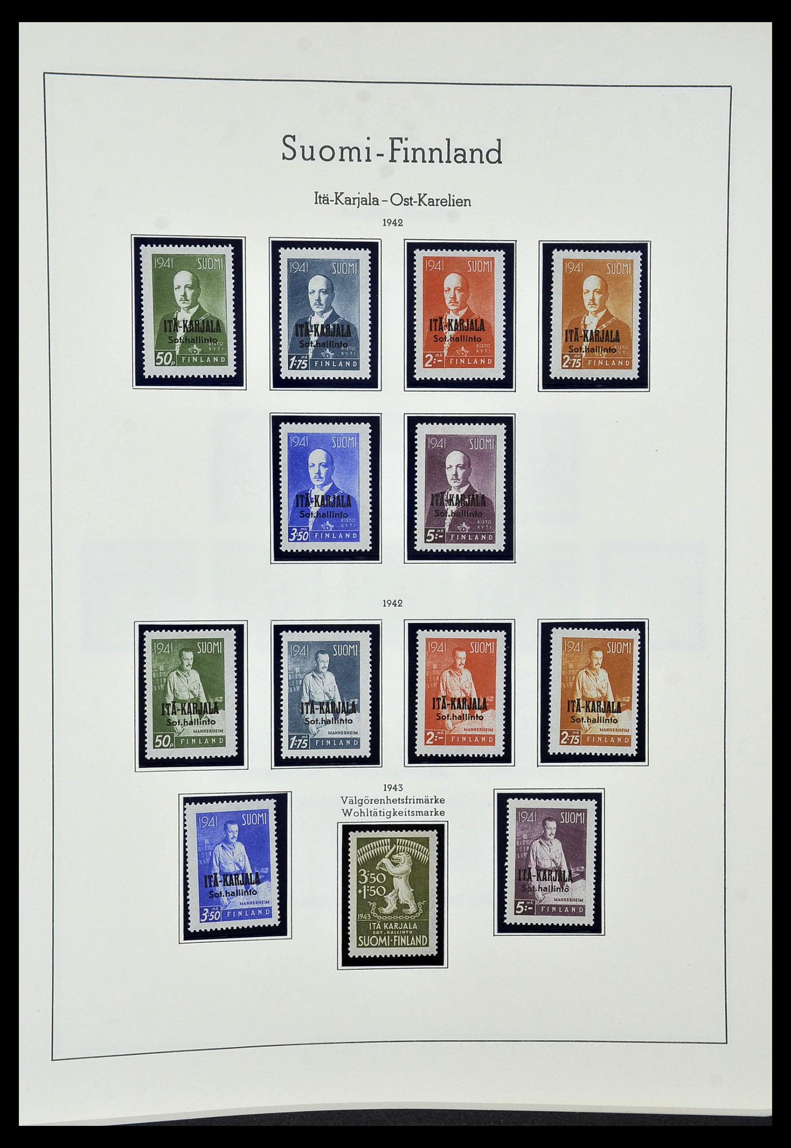 34151 071 - Postzegelverzameling 34151 Finland 1856-1980.