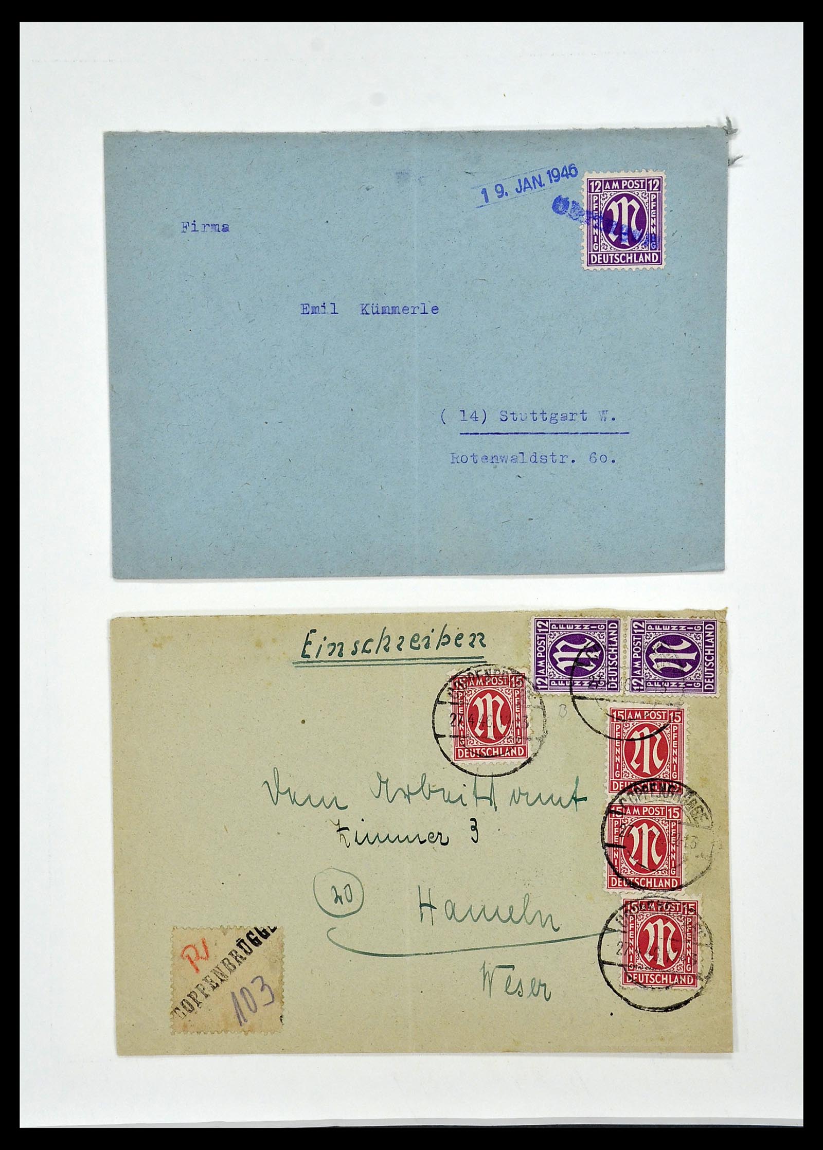 34152 029 - Postzegelverzameling 34152 Duitse Zones 1945-1949.