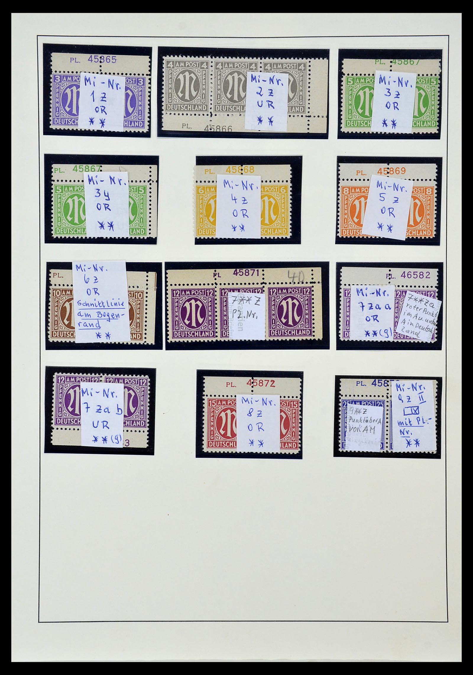 34152 034 - Postzegelverzameling 34152 Duitse Zones 1945-1949.