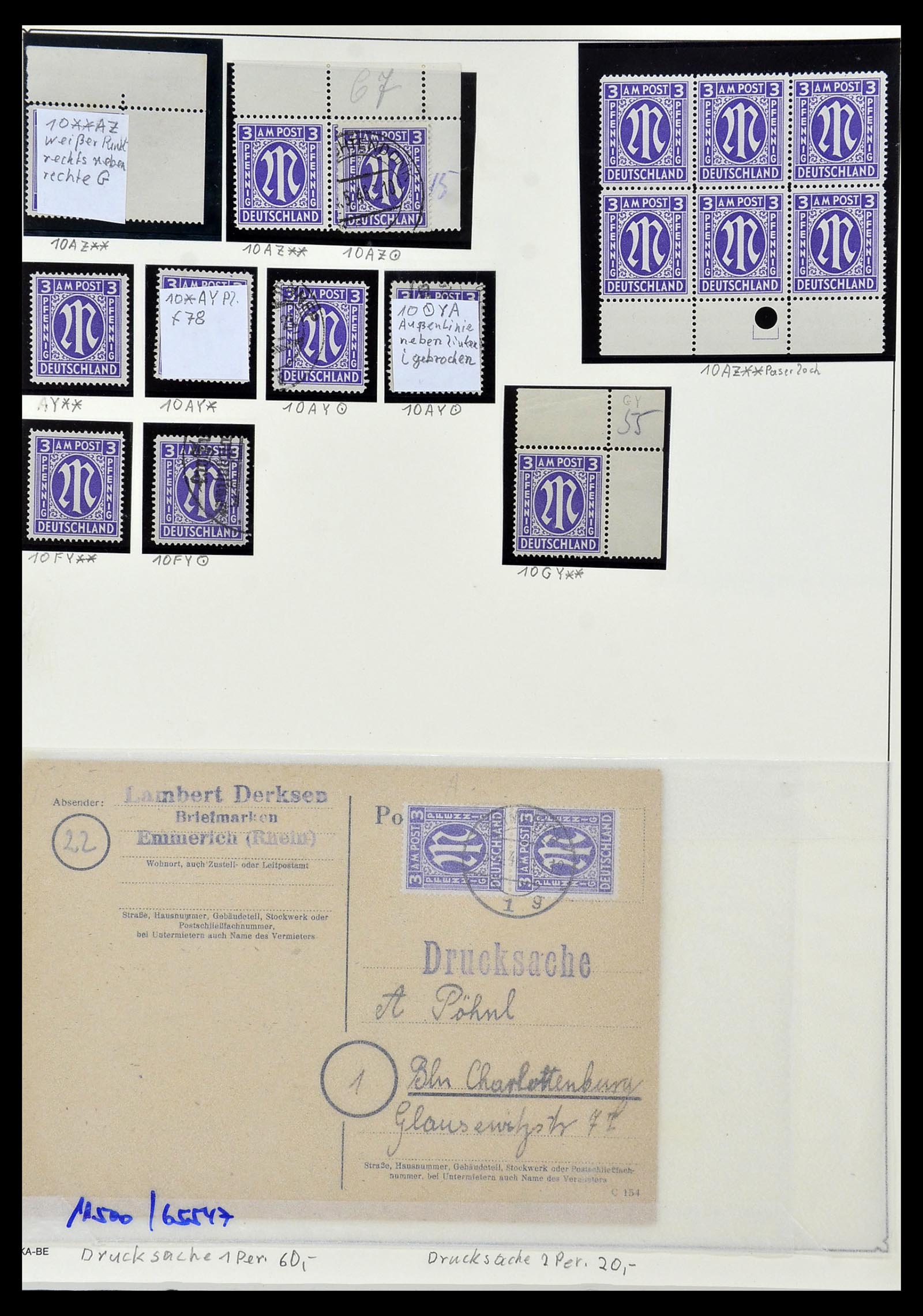 34152 035 - Postzegelverzameling 34152 Duitse Zones 1945-1949.