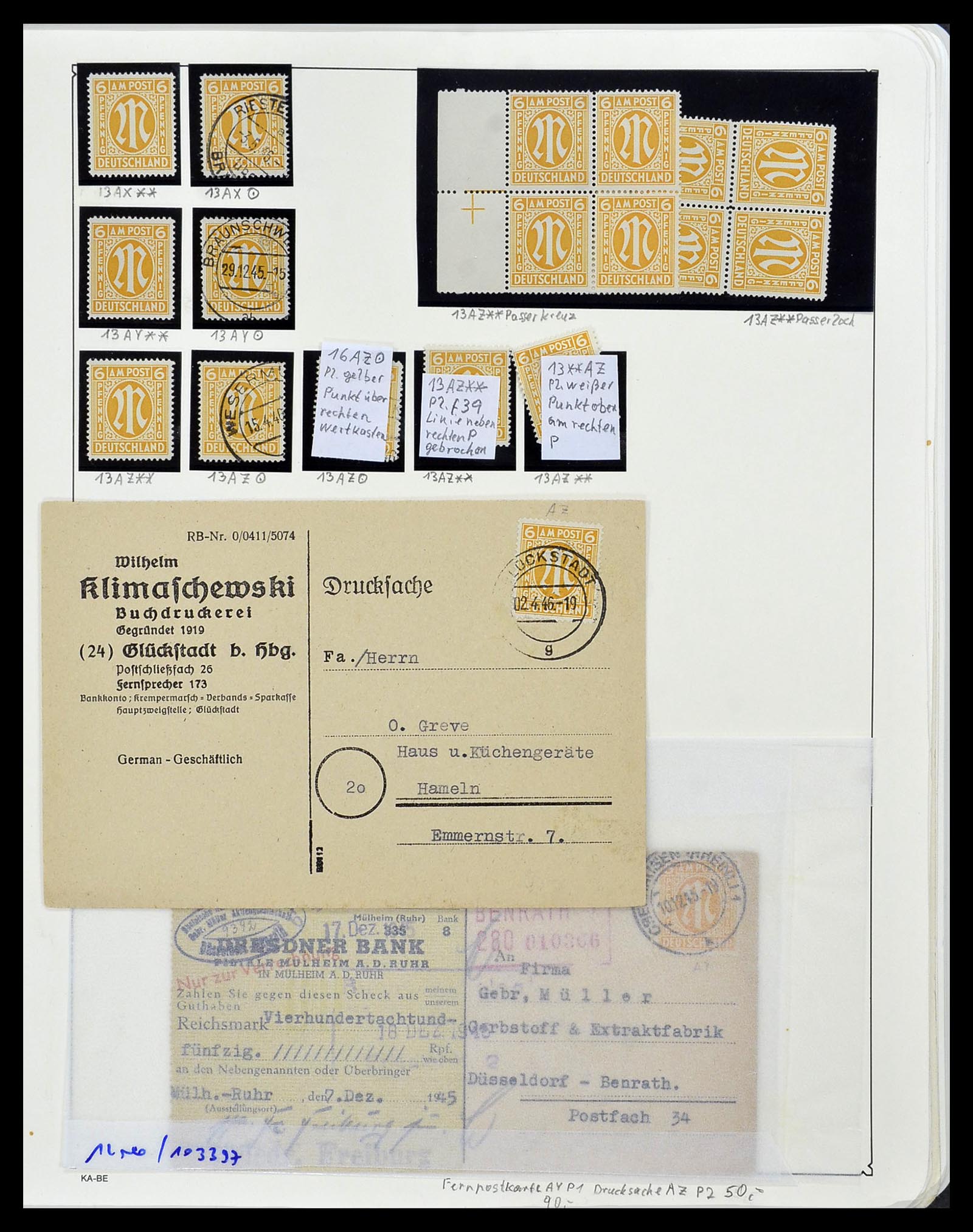 34152 038 - Stamp collection 34152 German Zones 1945-1949.