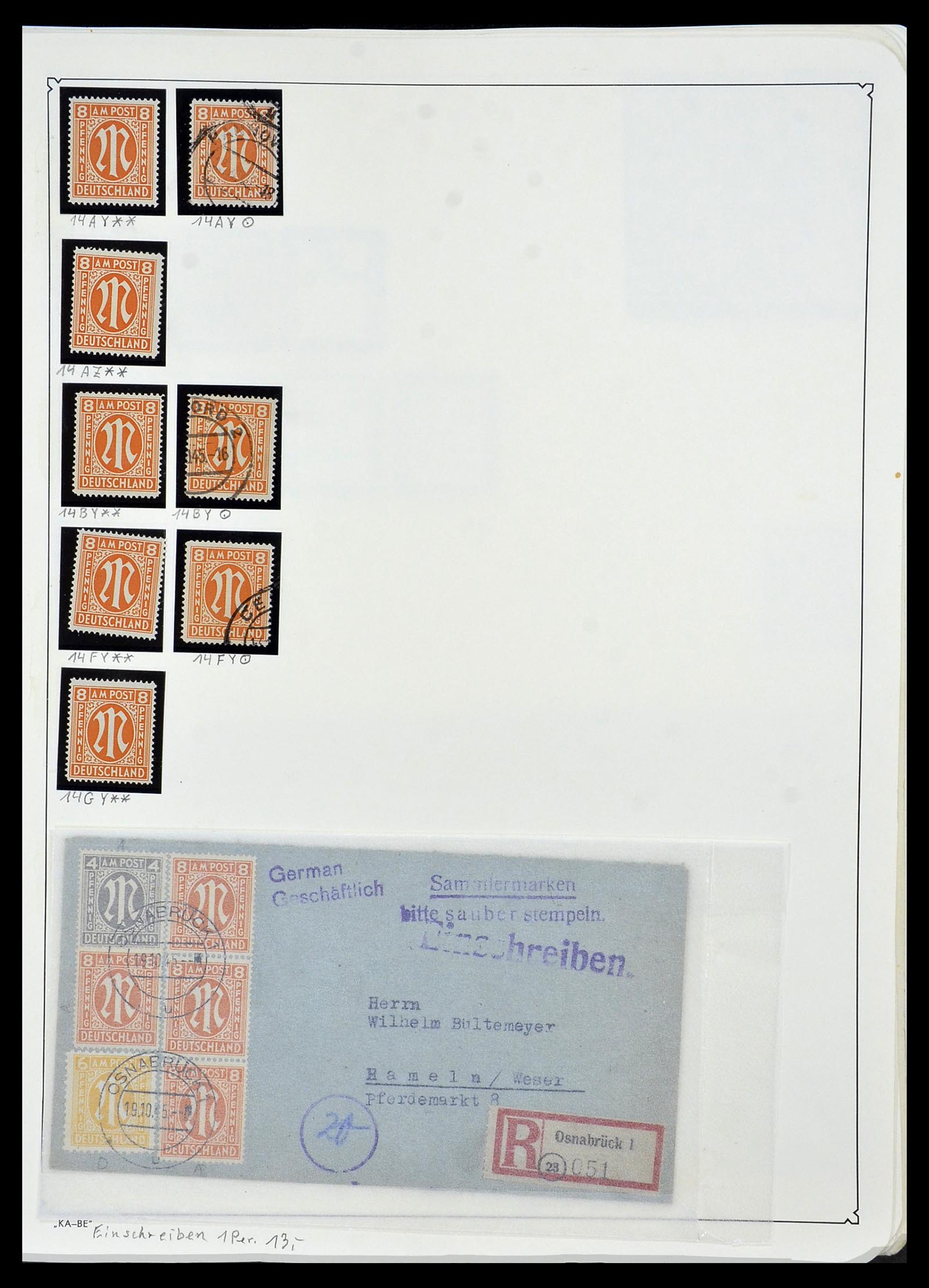34152 040 - Postzegelverzameling 34152 Duitse Zones 1945-1949.