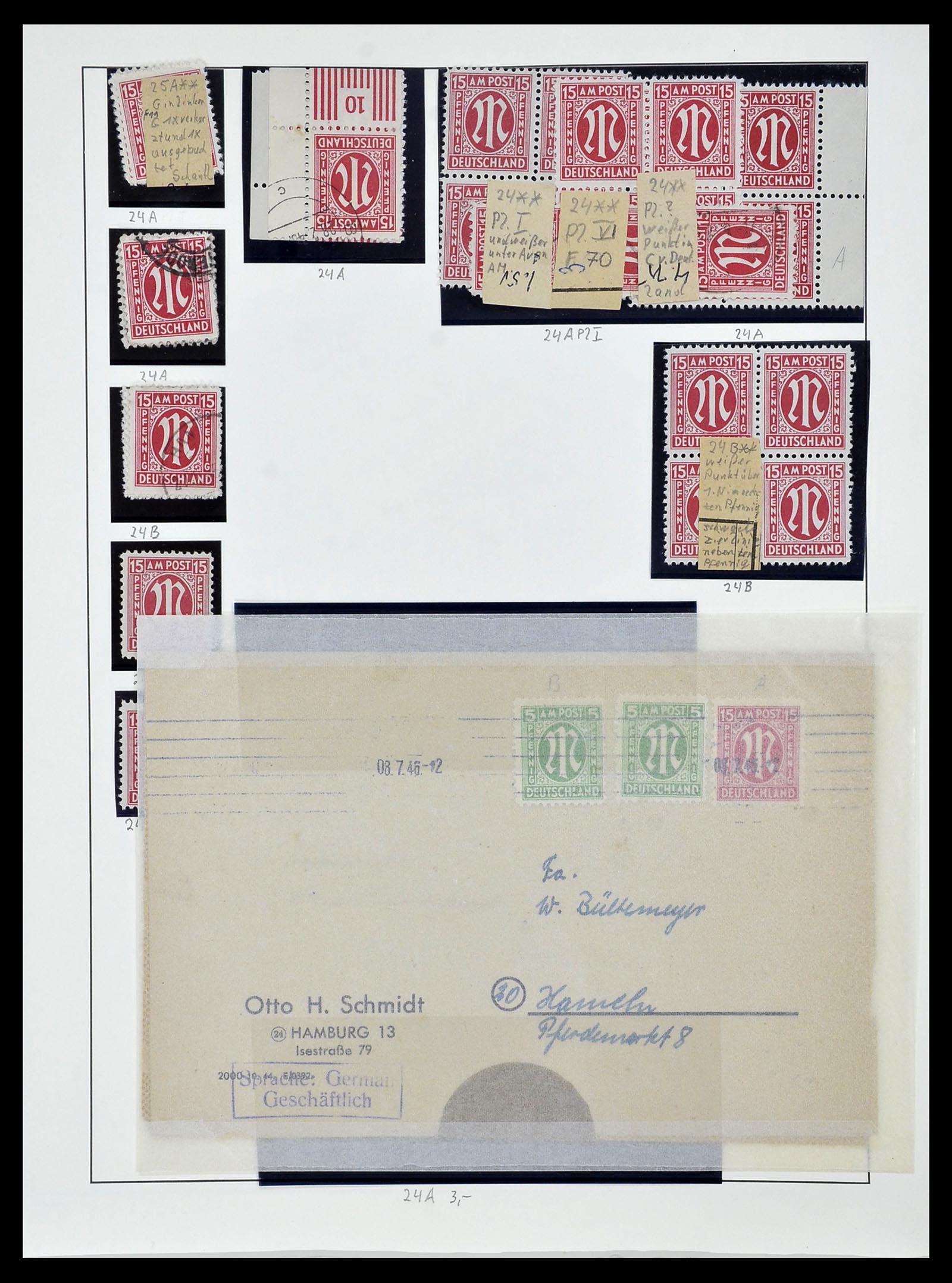 34152 058 - Stamp collection 34152 German Zones 1945-1949.