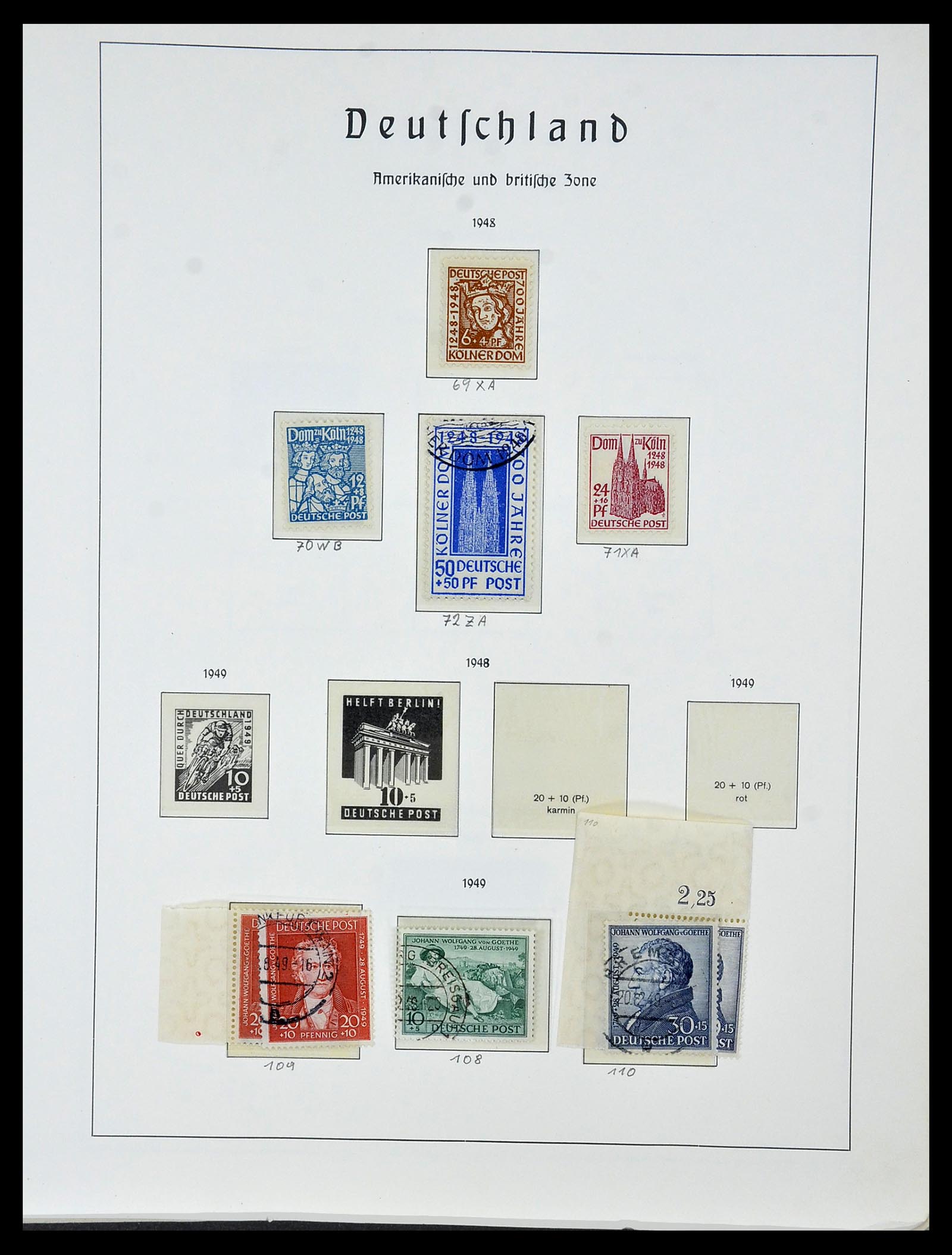 34152 080 - Postzegelverzameling 34152 Duitse Zones 1945-1949.