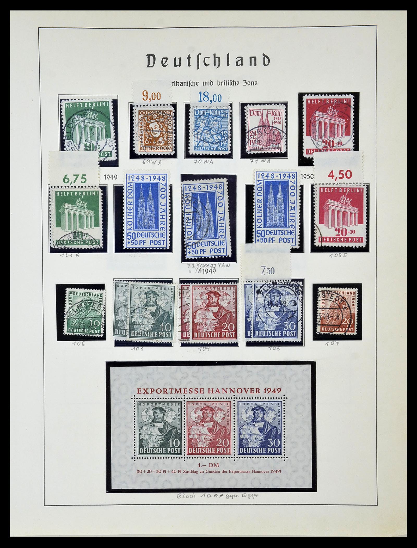34152 084 - Stamp collection 34152 German Zones 1945-1949.