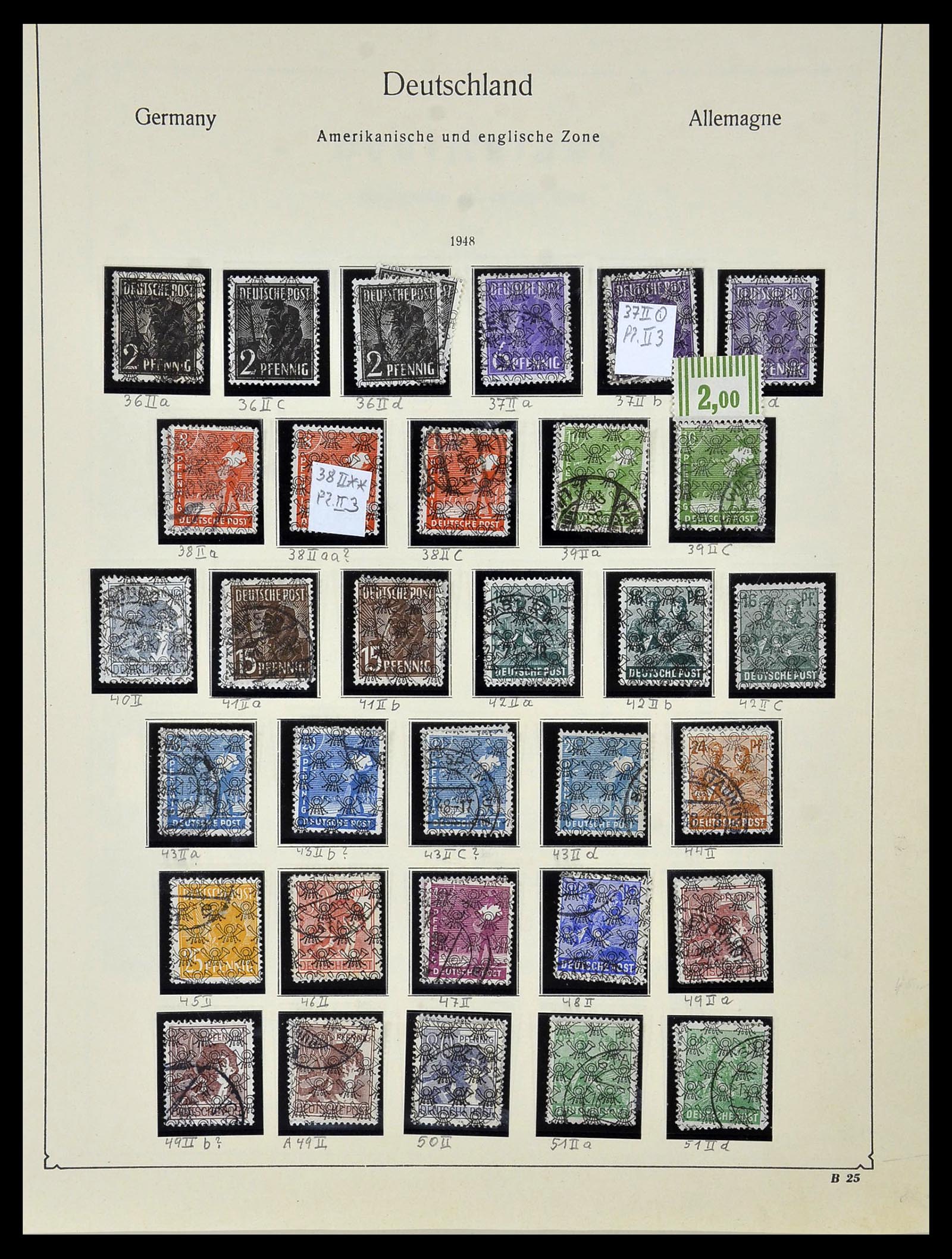 34152 091 - Stamp collection 34152 German Zones 1945-1949.