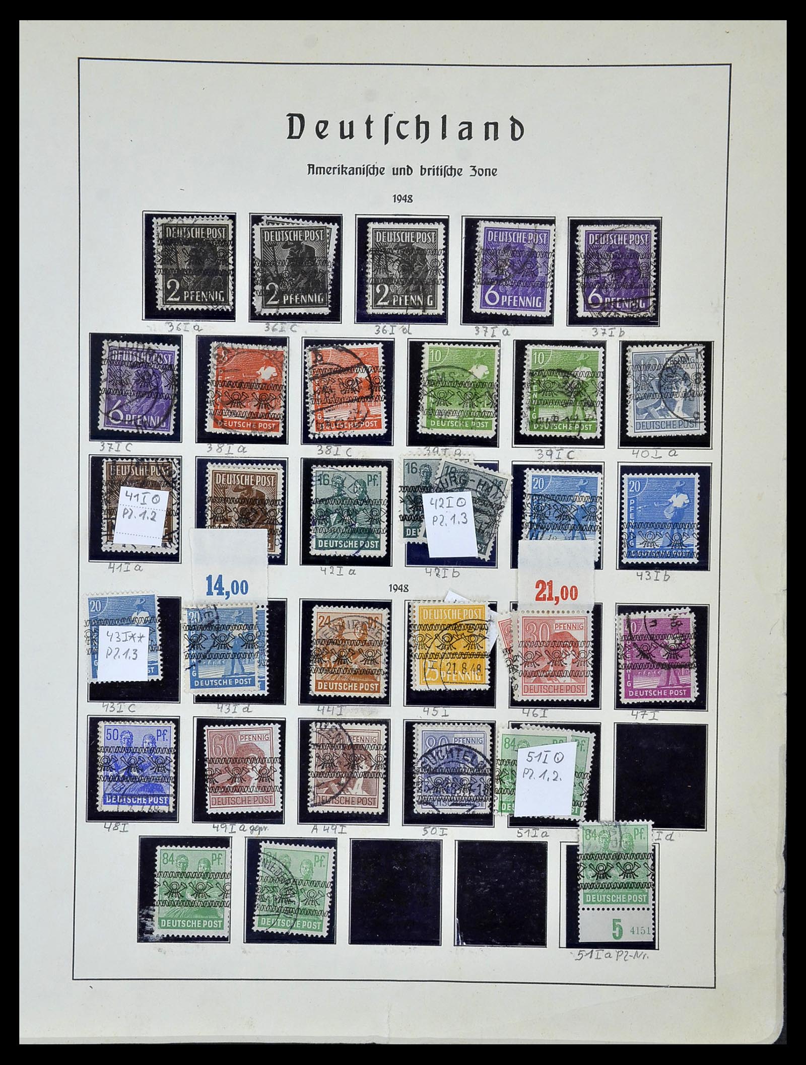 34152 092 - Stamp collection 34152 German Zones 1945-1949.