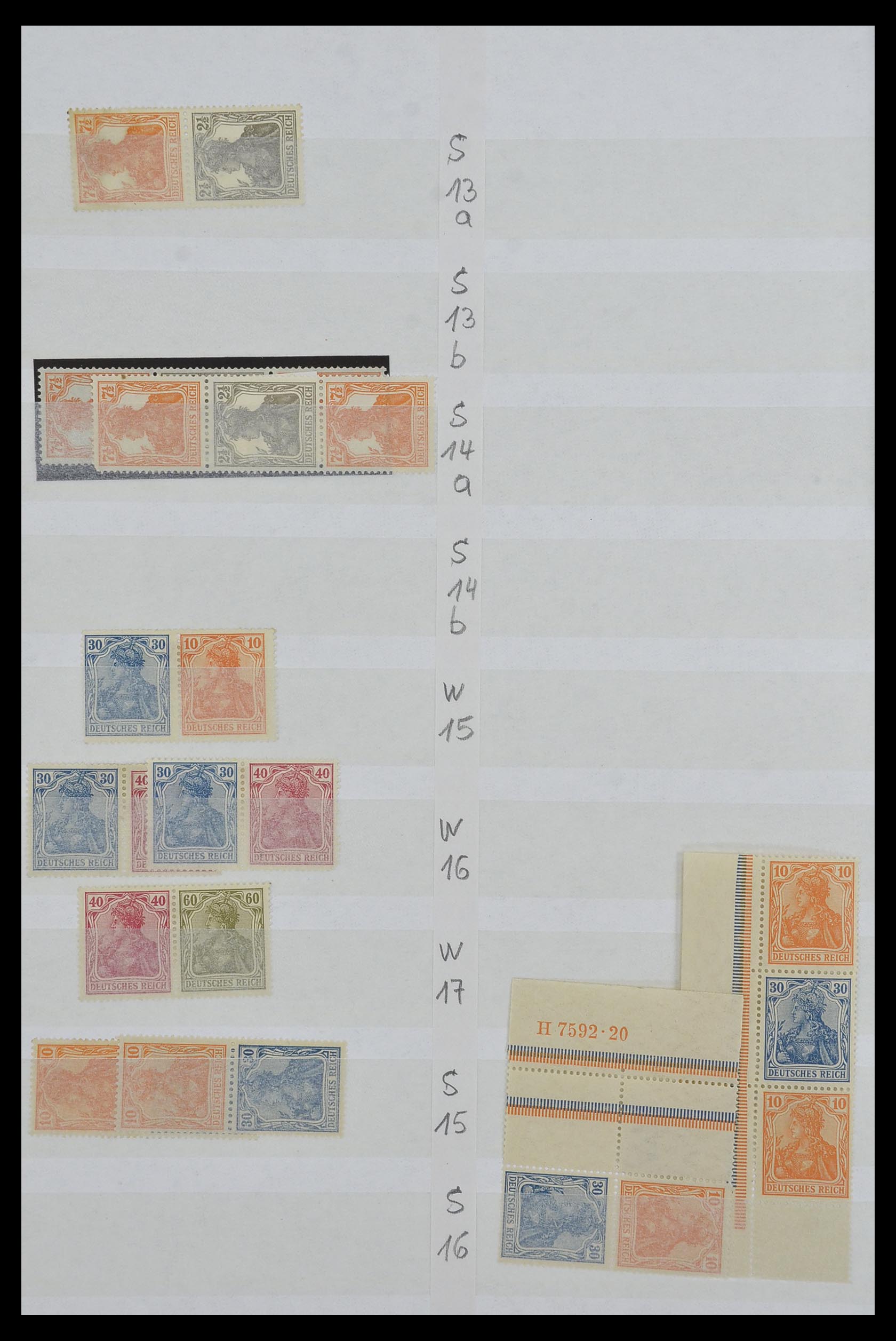 34153 004 - Stamp collection 34153 German Reich combinations 1919-1943.
