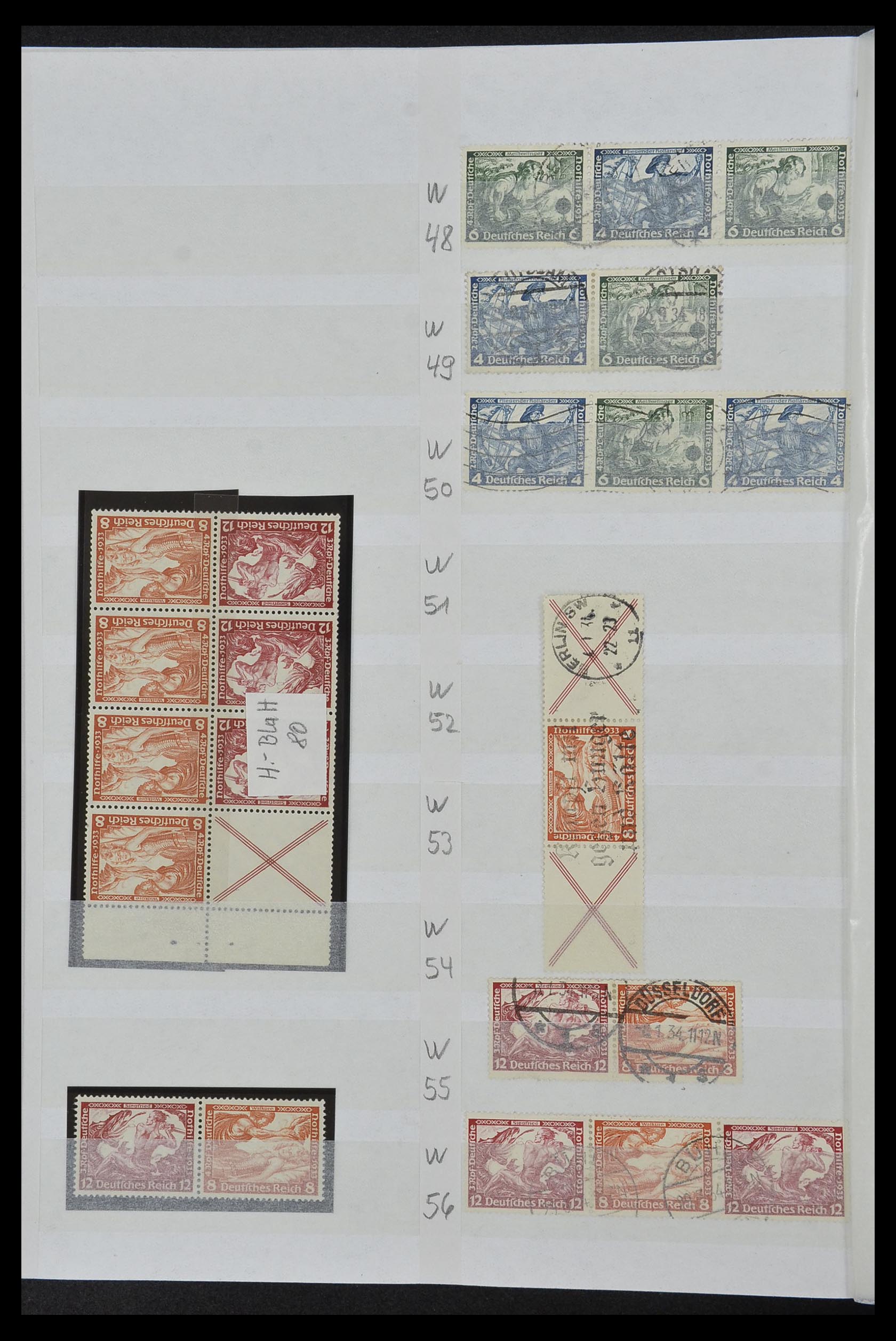 34153 023 - Stamp collection 34153 German Reich combinations 1919-1943.