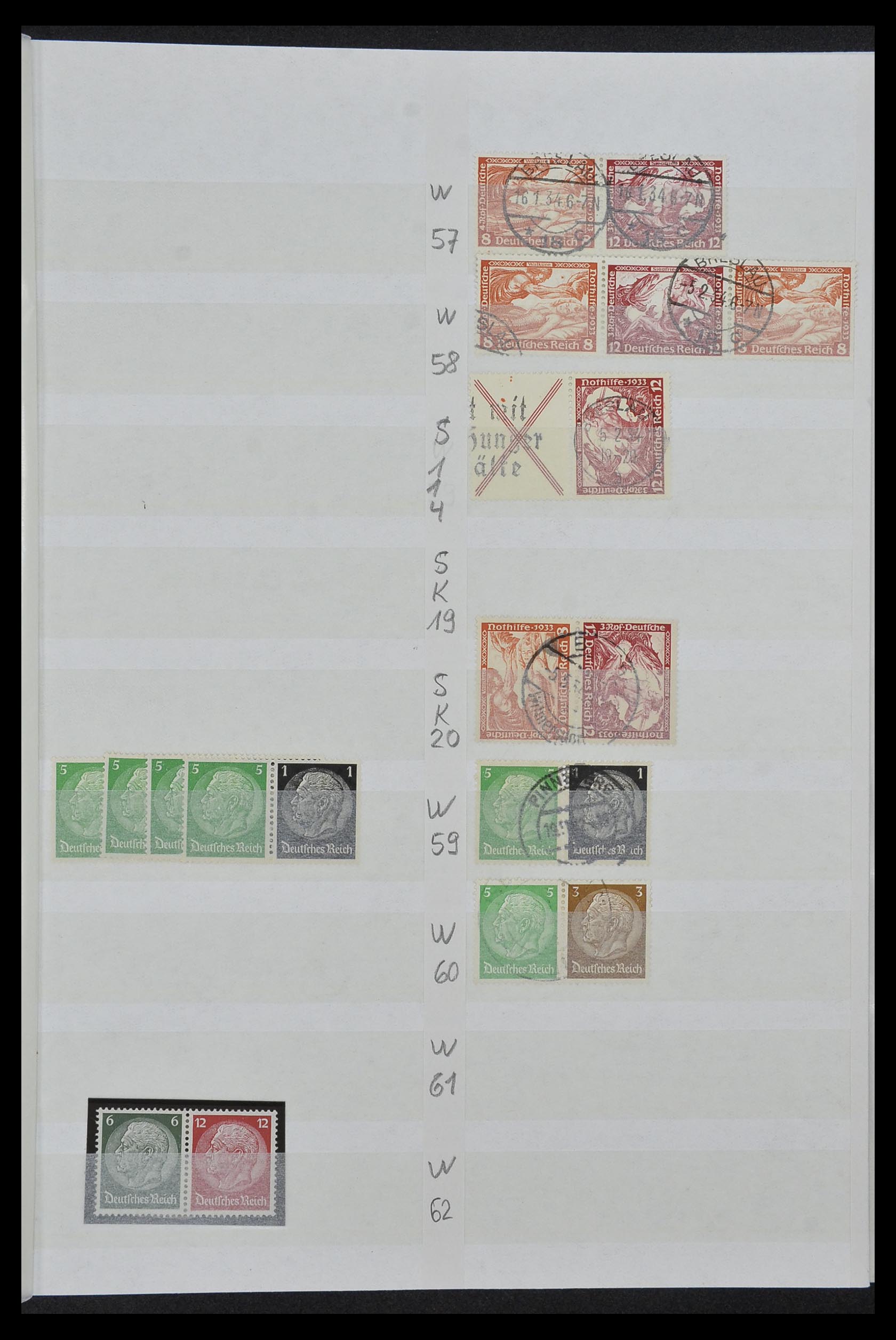 34153 024 - Stamp collection 34153 German Reich combinations 1919-1943.
