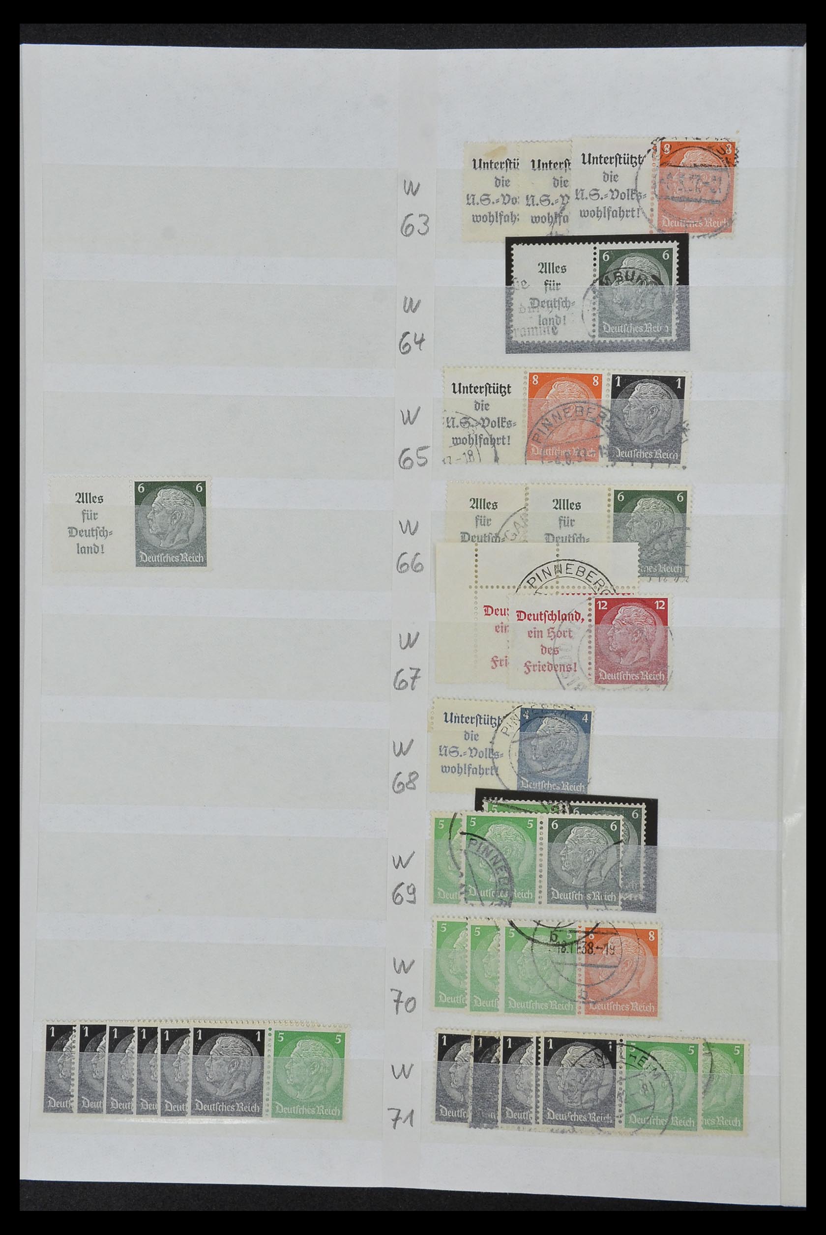 34153 025 - Stamp collection 34153 German Reich combinations 1919-1943.