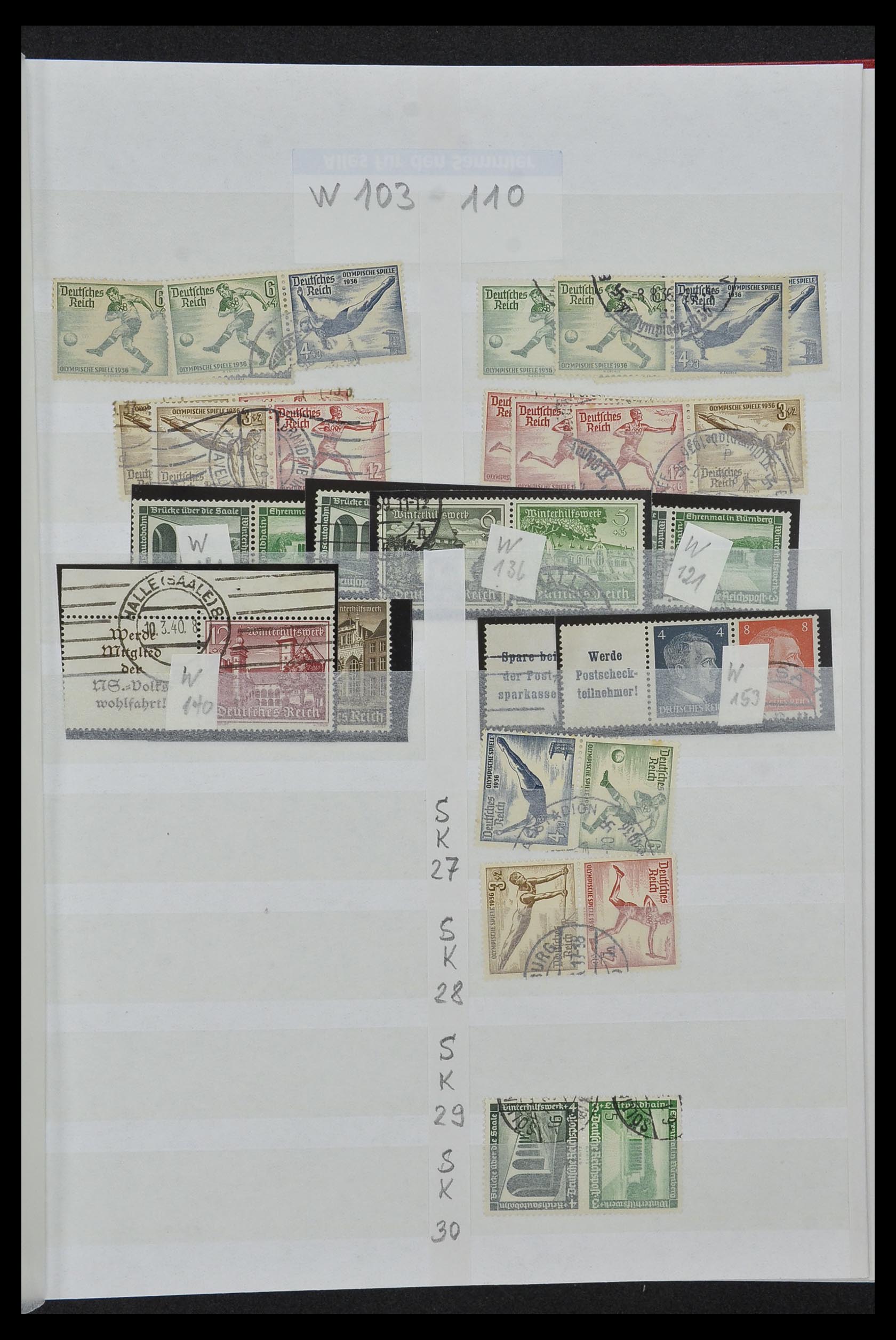 34153 036 - Stamp collection 34153 German Reich combinations 1919-1943.