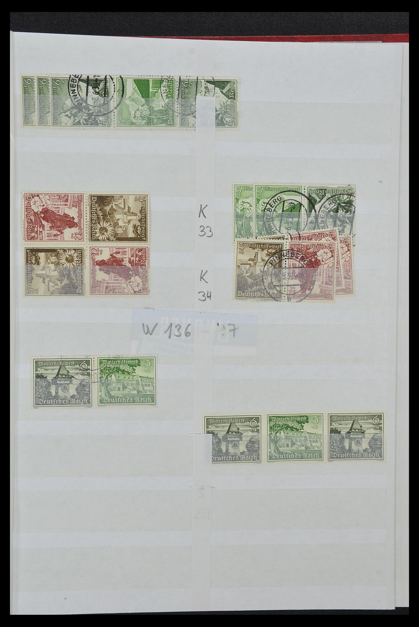 34153 039 - Stamp collection 34153 German Reich combinations 1919-1943.