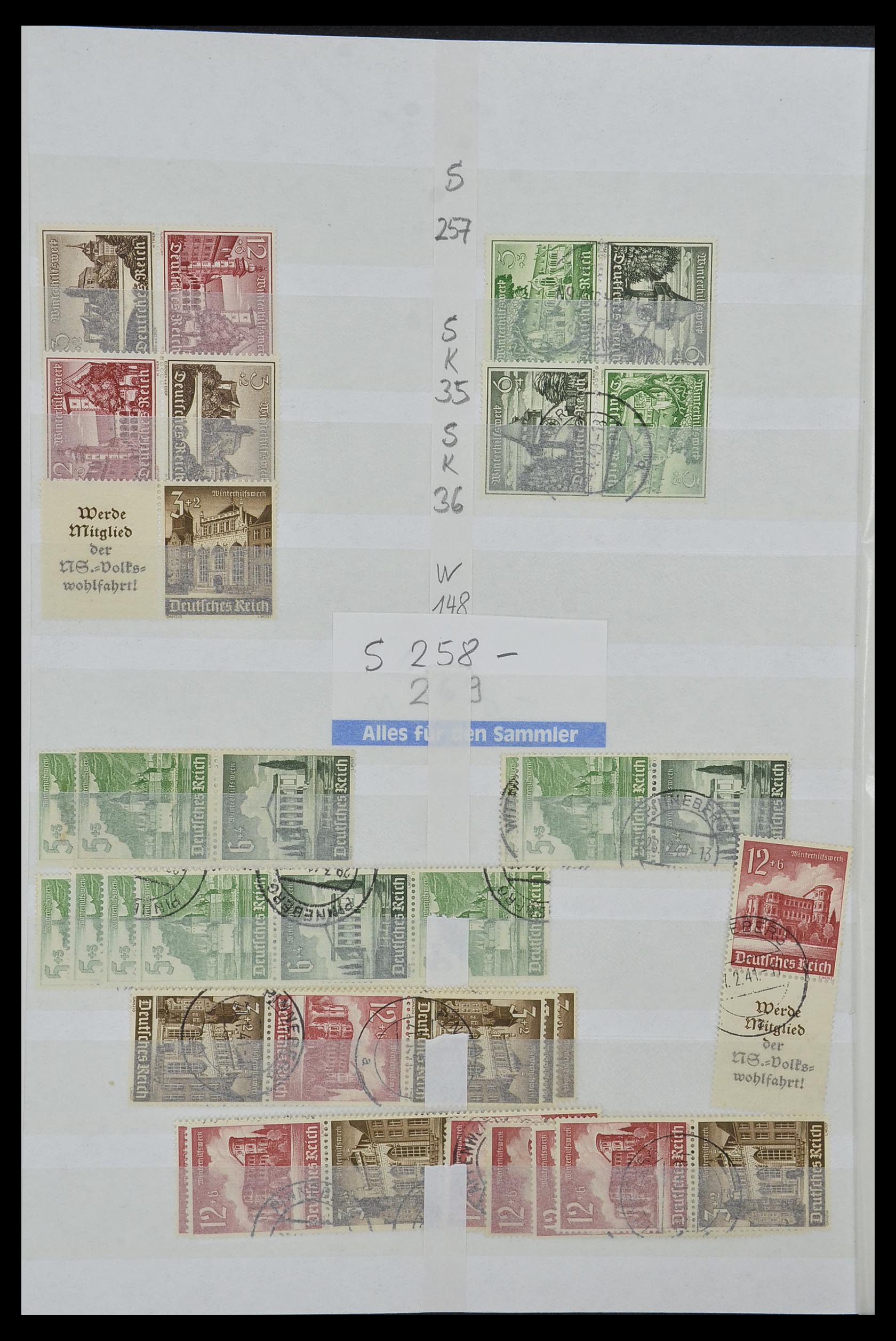 34153 041 - Stamp collection 34153 German Reich combinations 1919-1943.