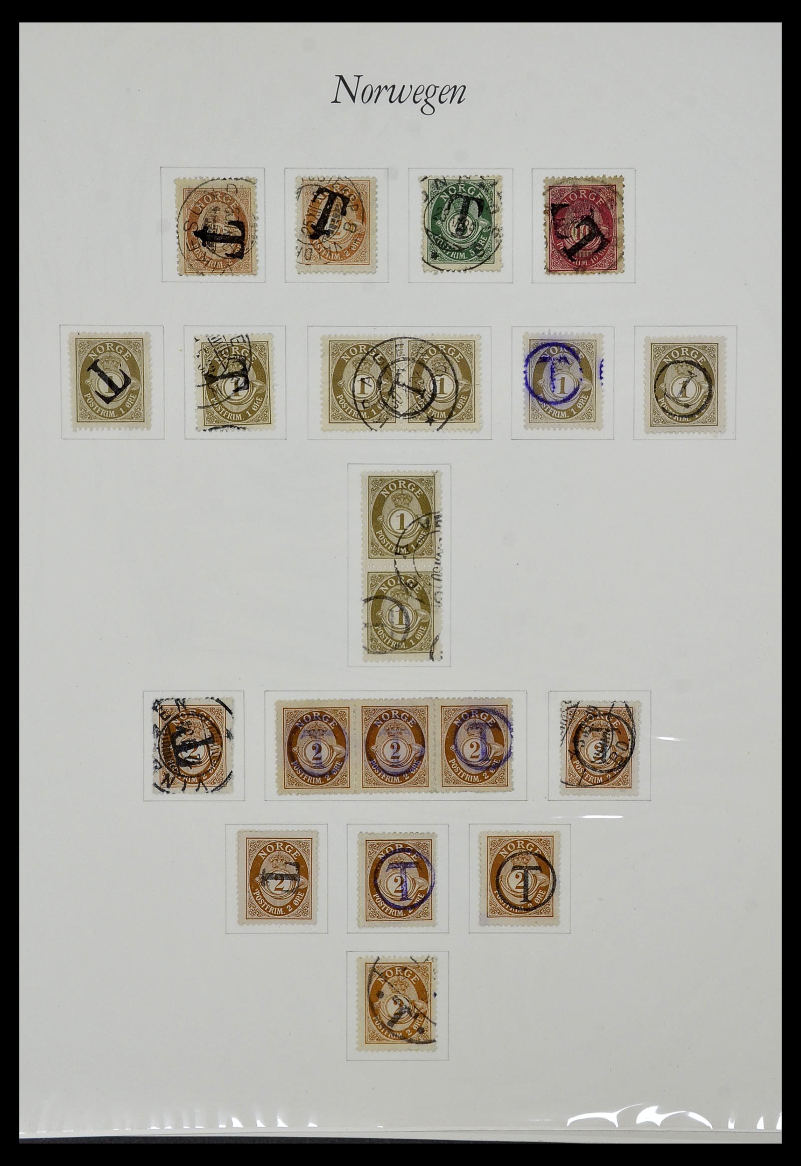 34154 006 - Postzegelverzameling 34154 Noorwegen port 1883-1973.