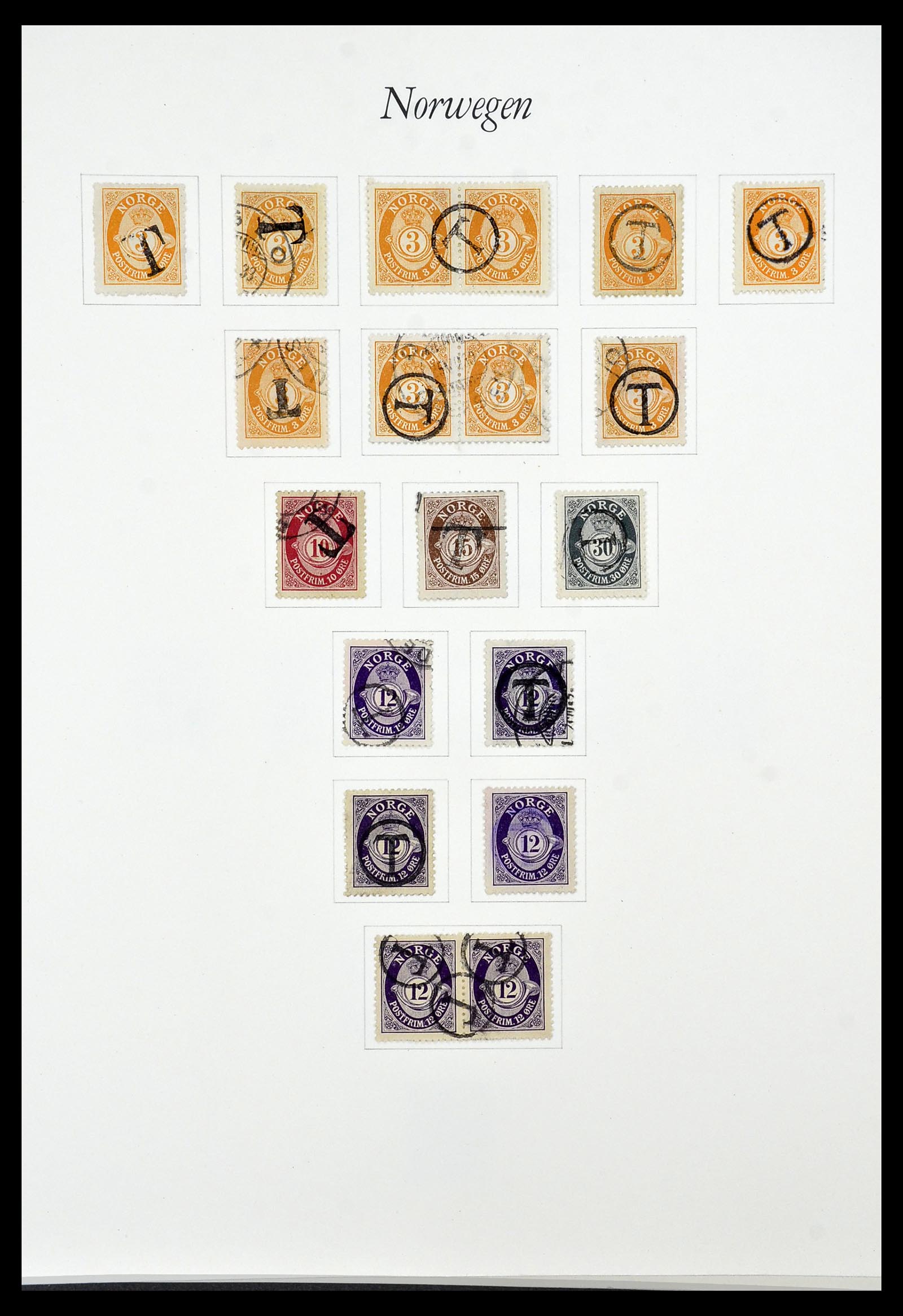 34154 007 - Postzegelverzameling 34154 Noorwegen port 1883-1973.