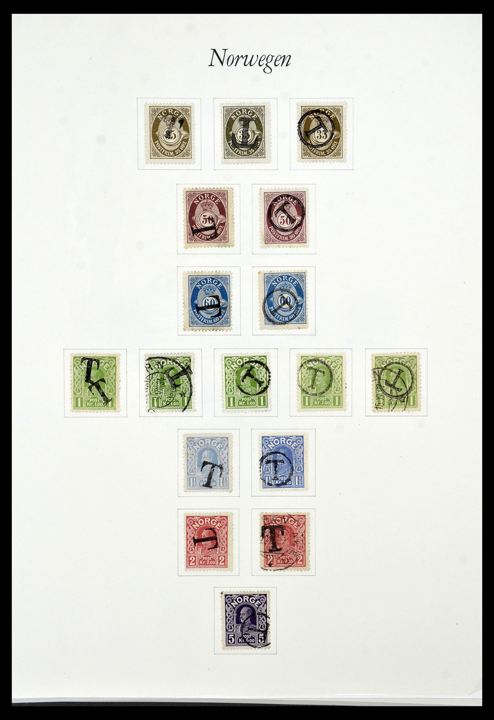 34154 008 - Postzegelverzameling 34154 Noorwegen port 1883-1973.