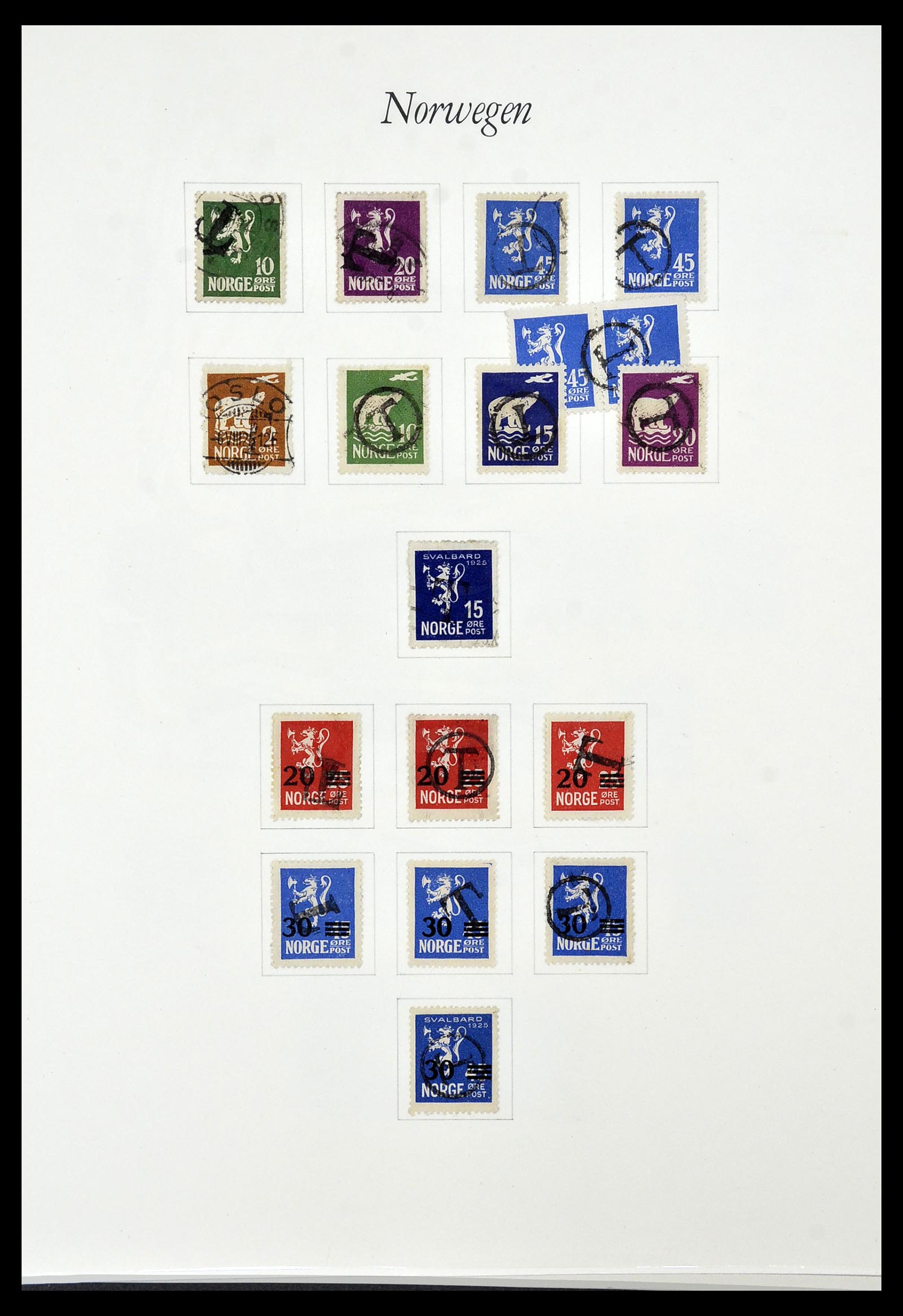 34154 011 - Postzegelverzameling 34154 Noorwegen port 1883-1973.